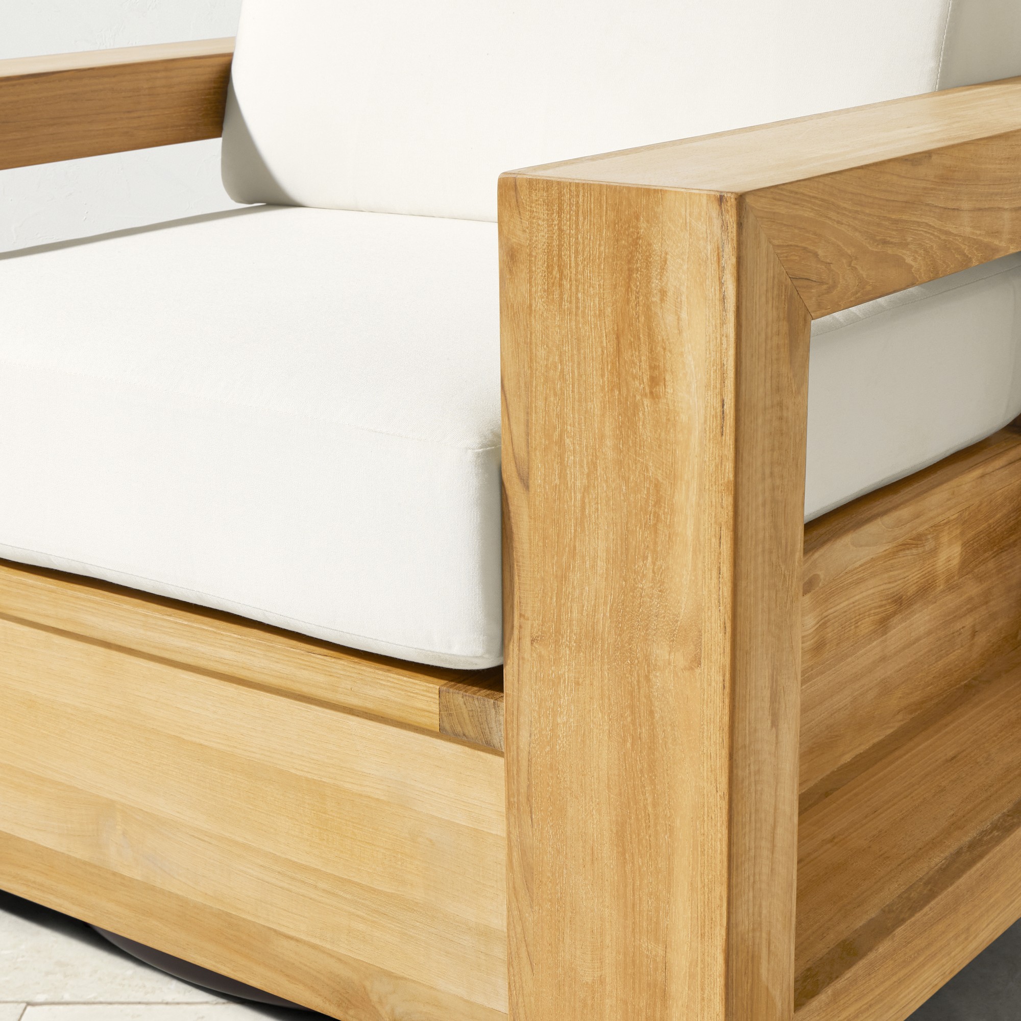 Larnaca Outdoor Teak Swivel Chair