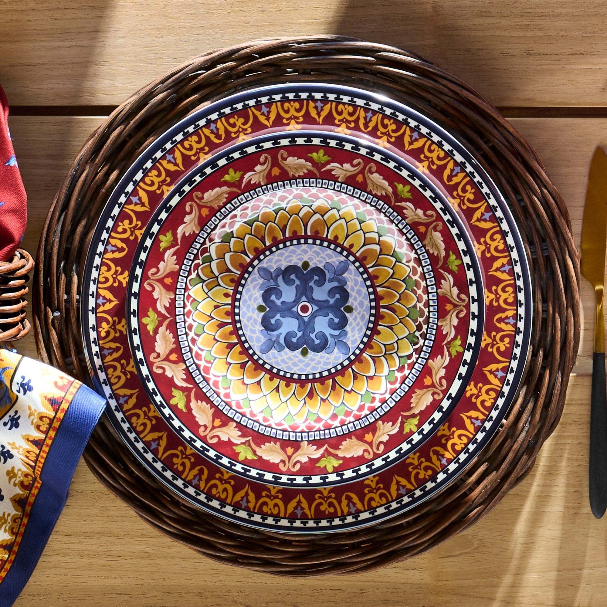 Sicily Red Outdoor Melamine Dinnerware Collection