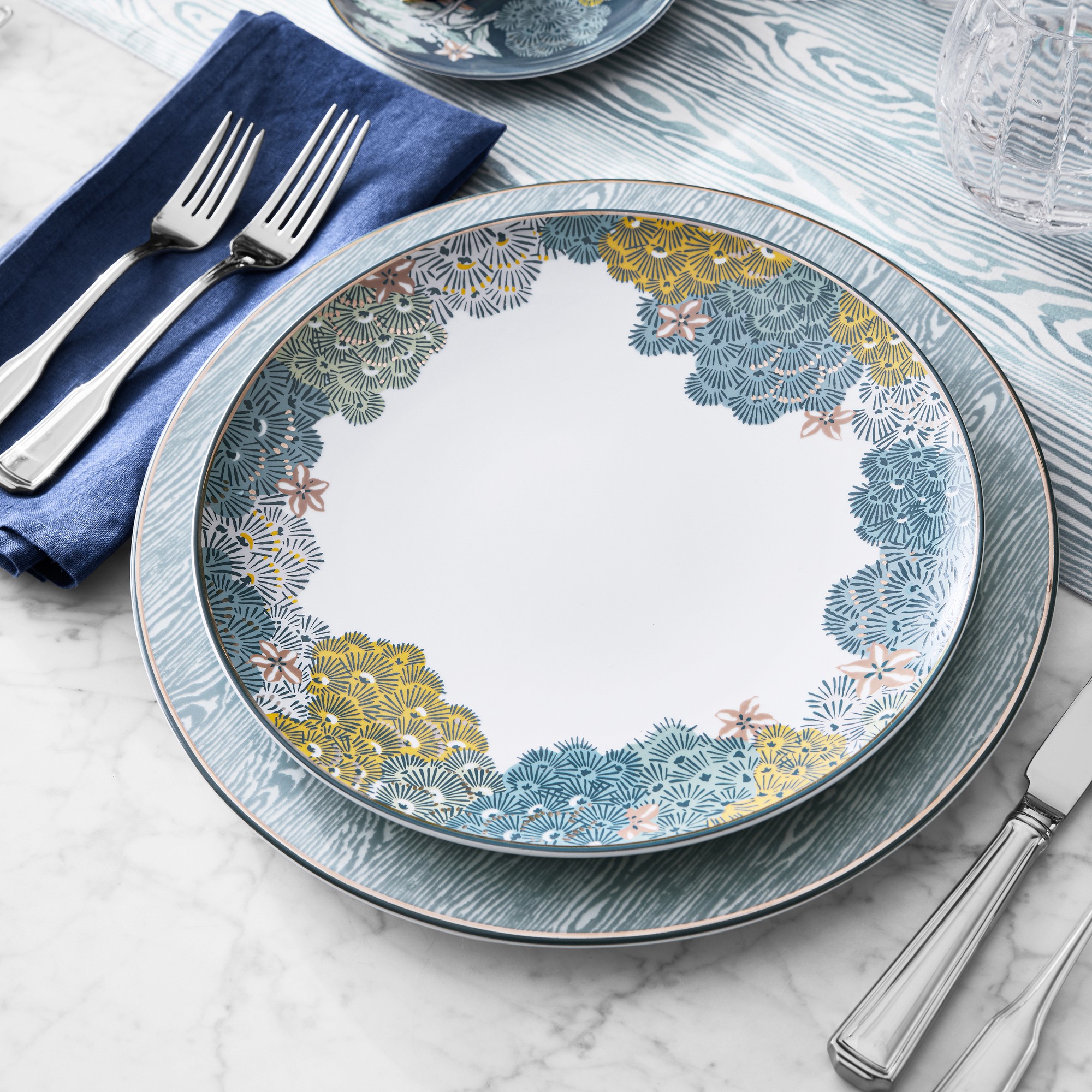 Scalamandré Sea of Trees Dinner Plates