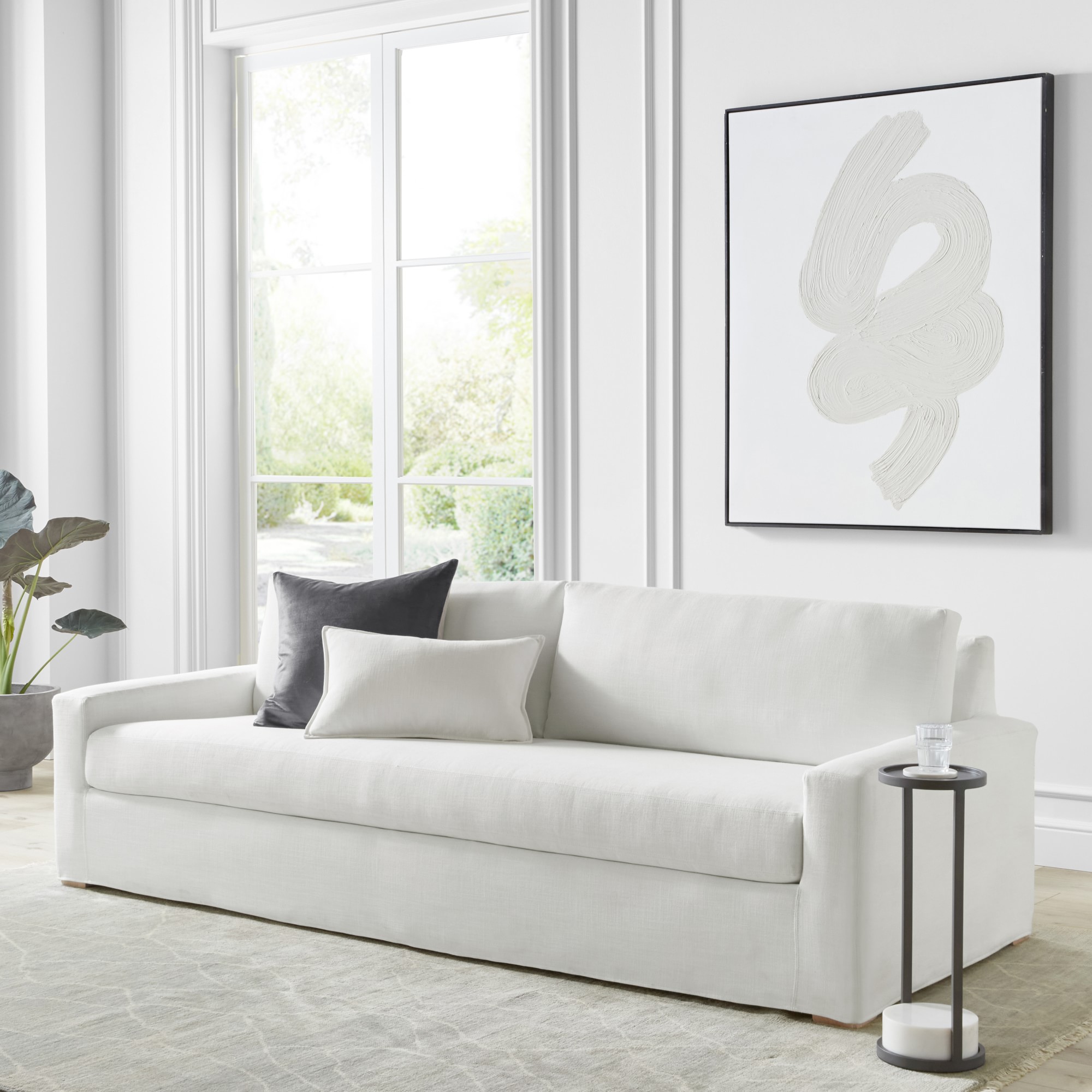 Ghent Square Arm Slipcovered Sofa (70