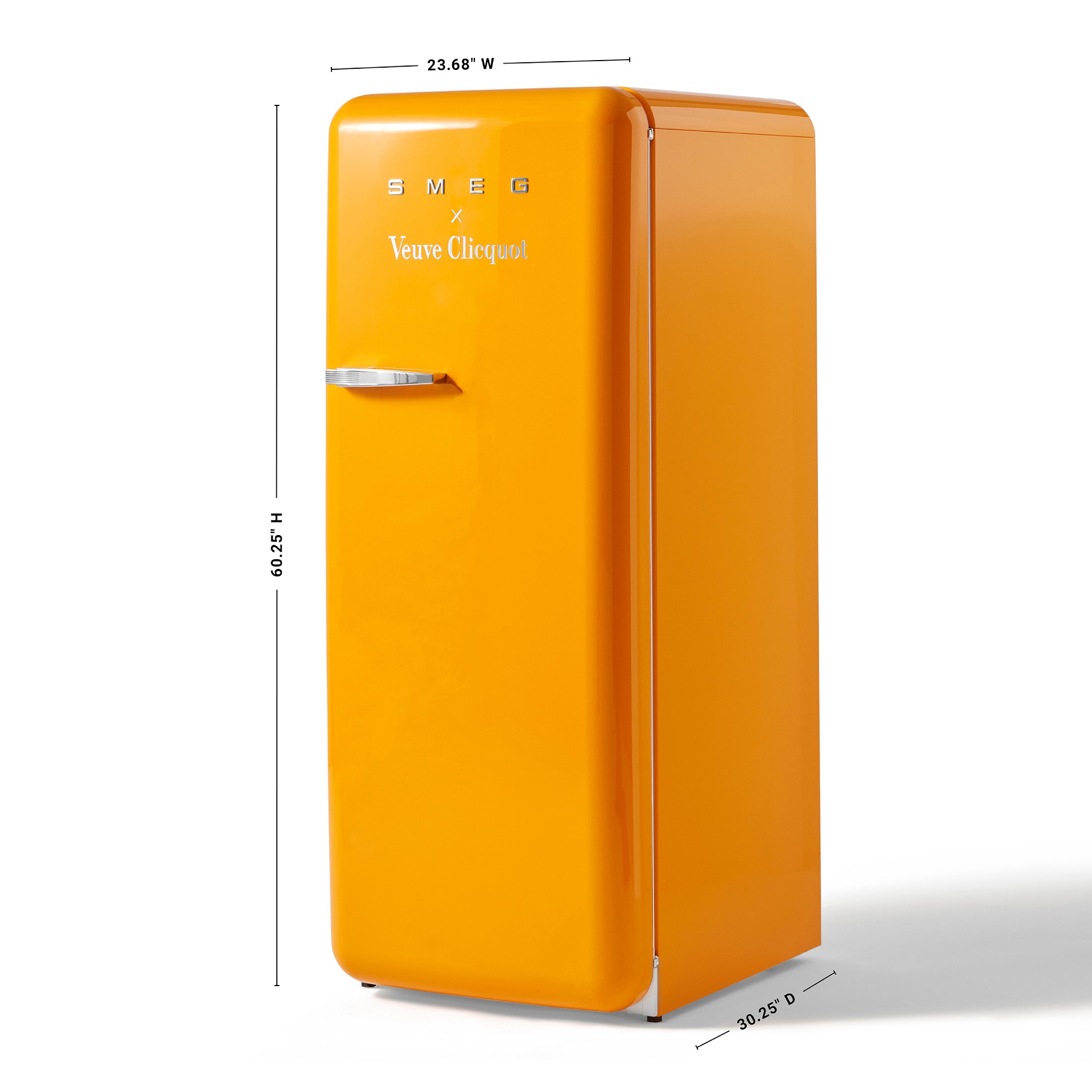 SMEG 50's Style Retro FAB 28 Veuve Clicquot Refrigerator, Special Edition