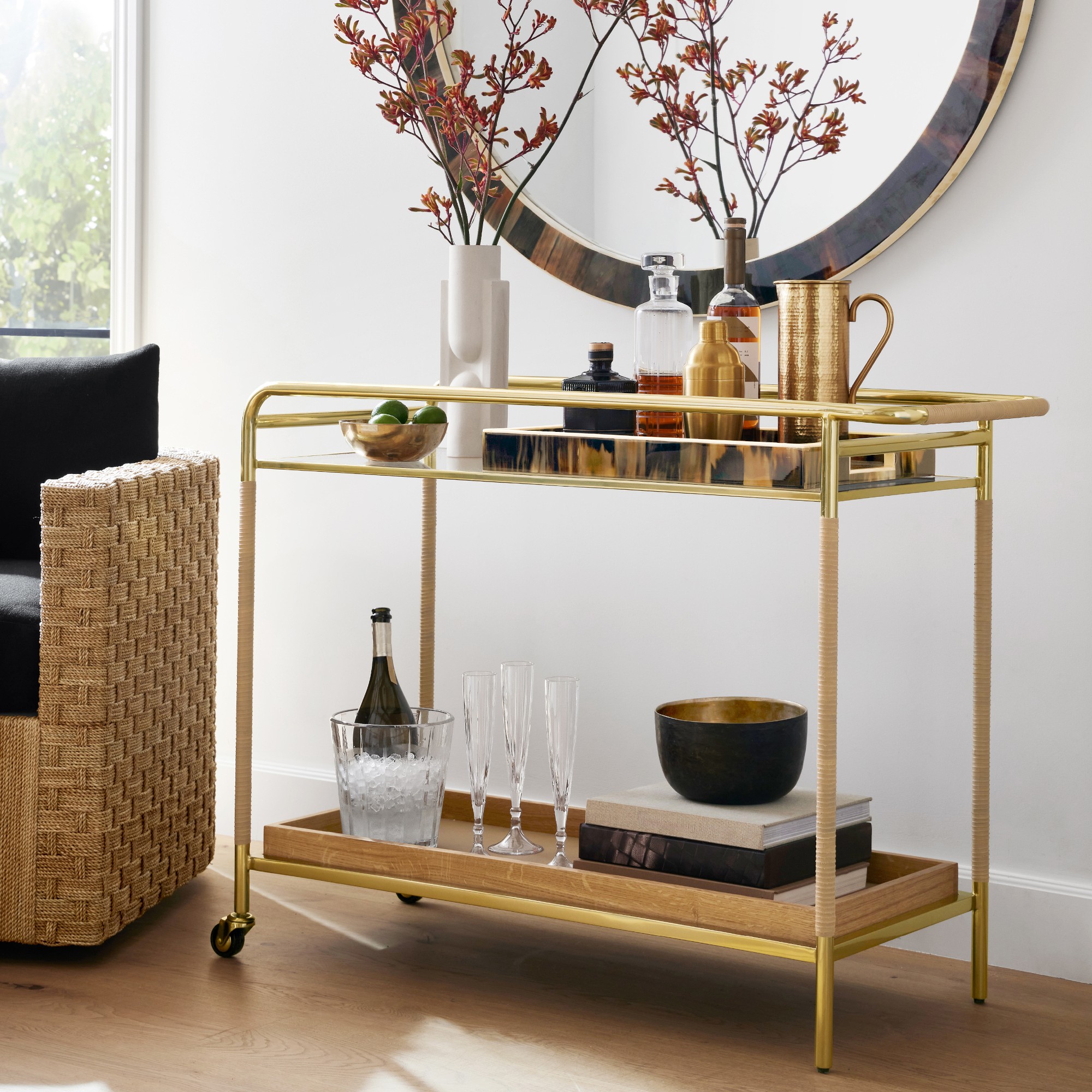 Horn and Bone Rectangular Tray