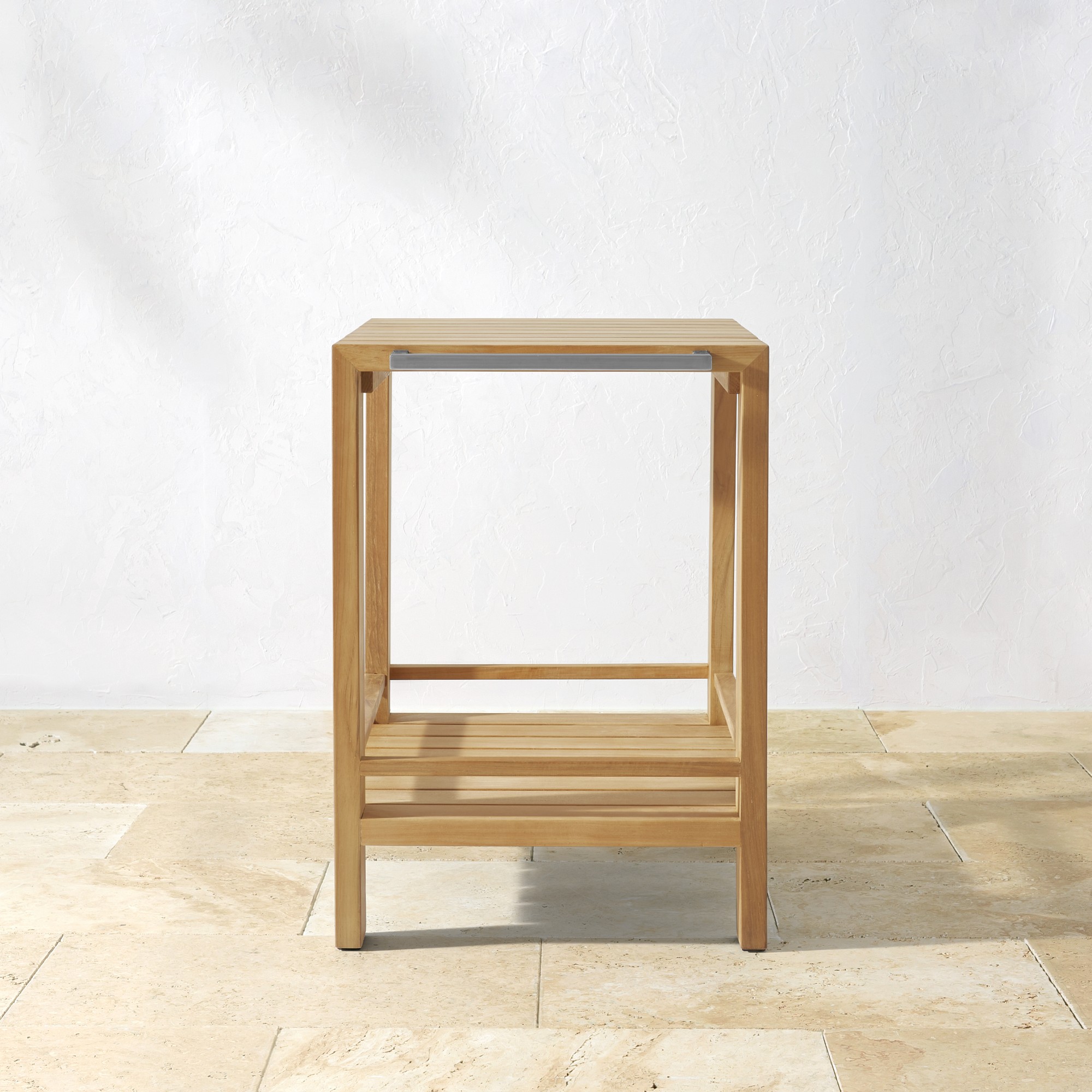 Larnaca Outdoor Teak Bar Cart (39