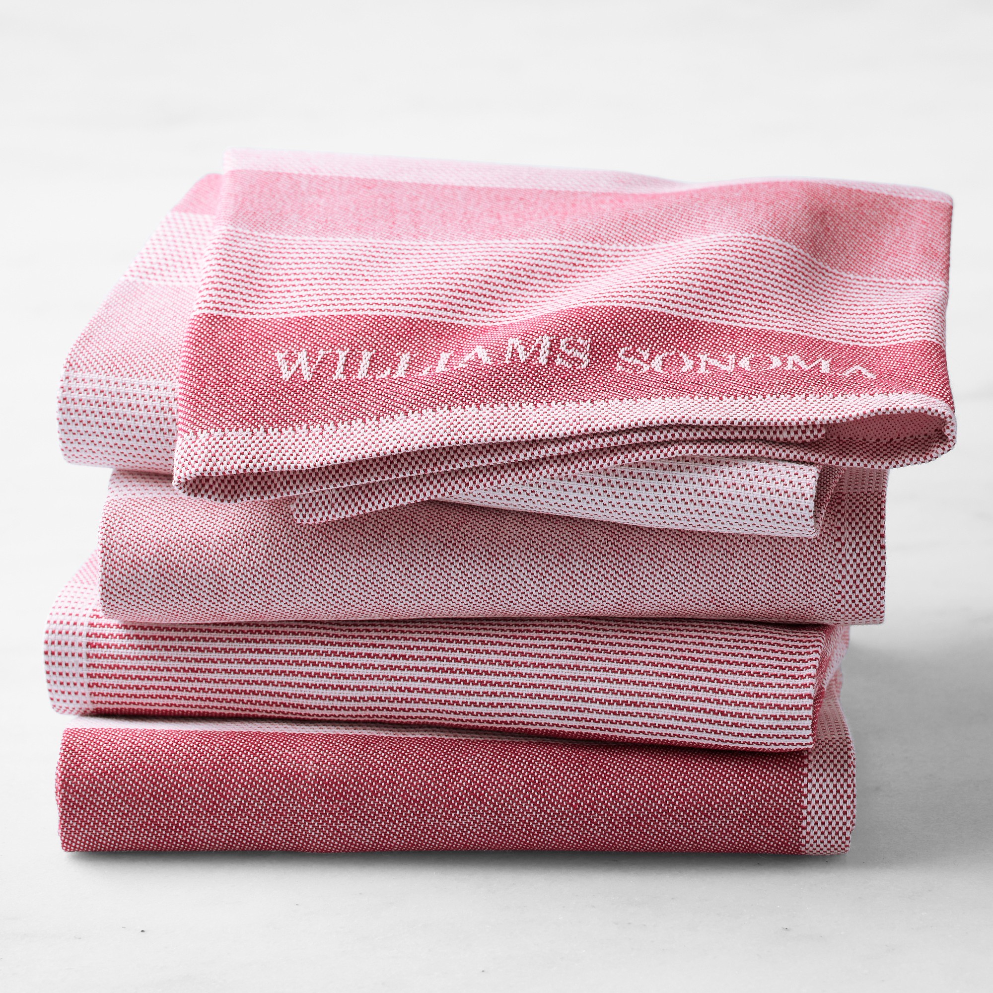 Williams Sonoma Logo Stripe Towels, Set of 4