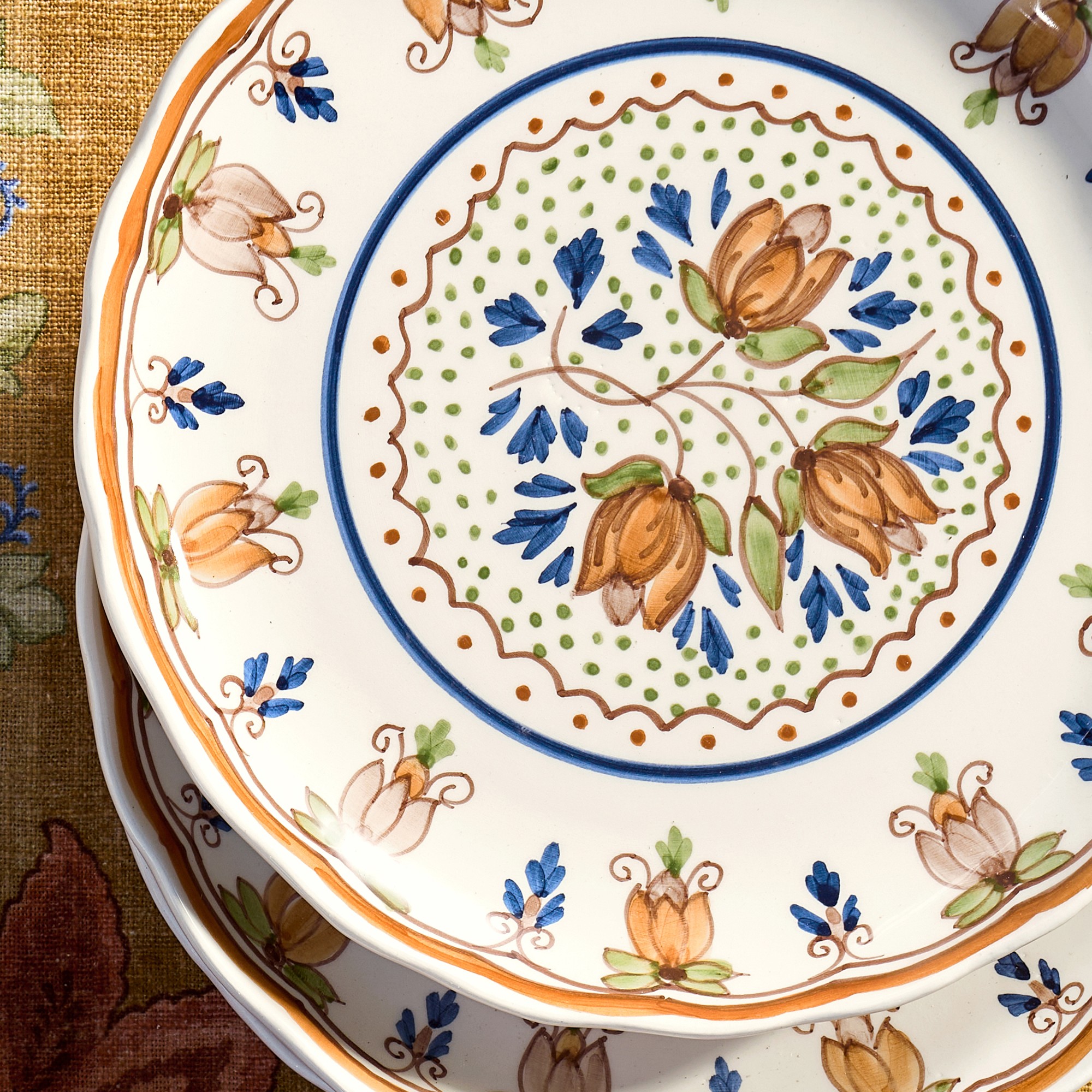 Floral Autumnal Salad Plate