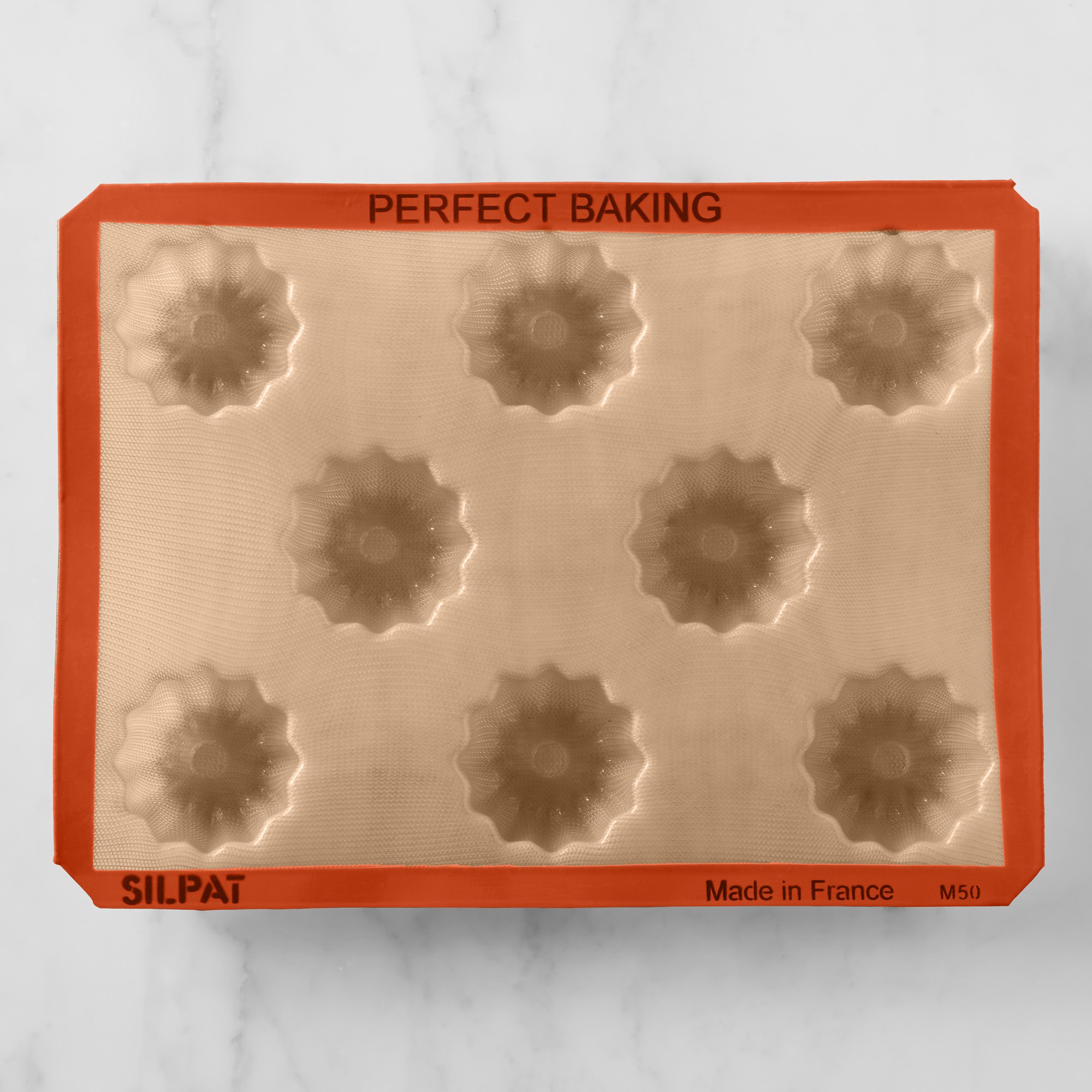 Silpat Nonstick Silicone Perfect 8-Well Mini Fluted Cake Pan