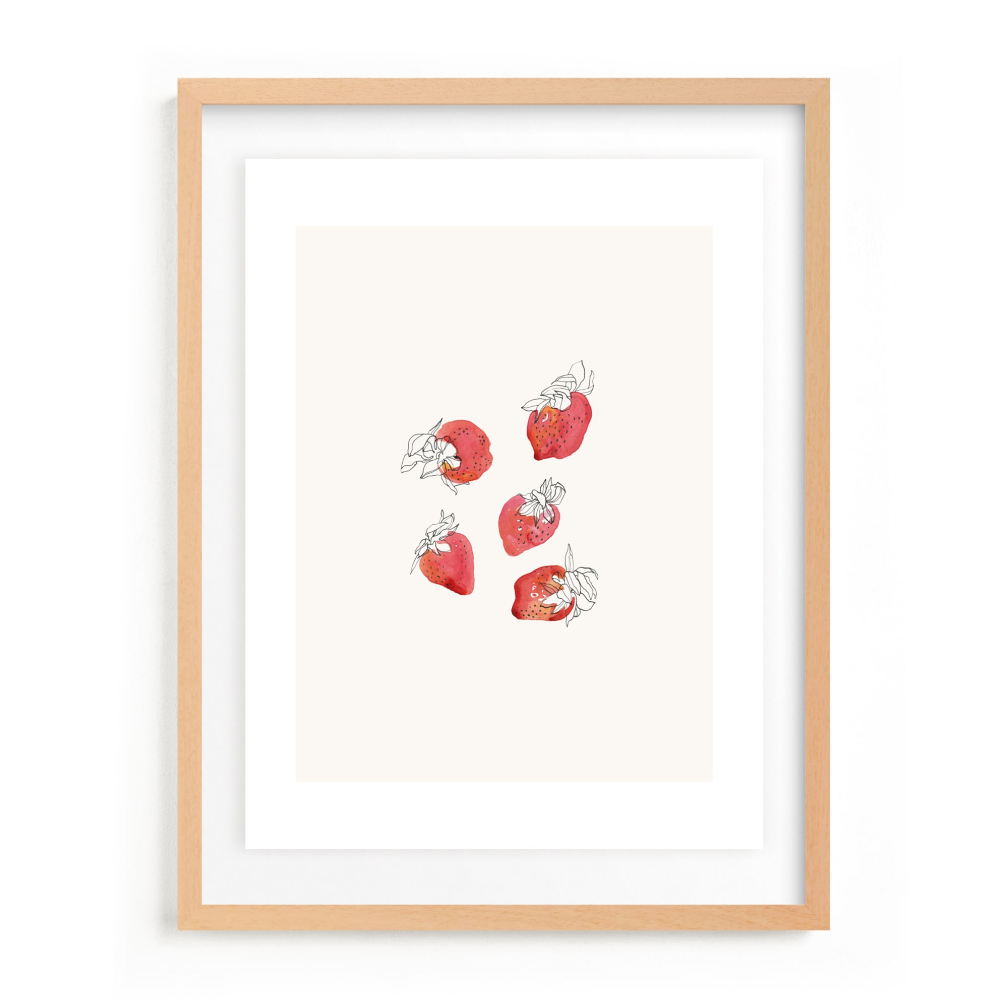 Strawberries Open Edition Kitchen Art by Minted