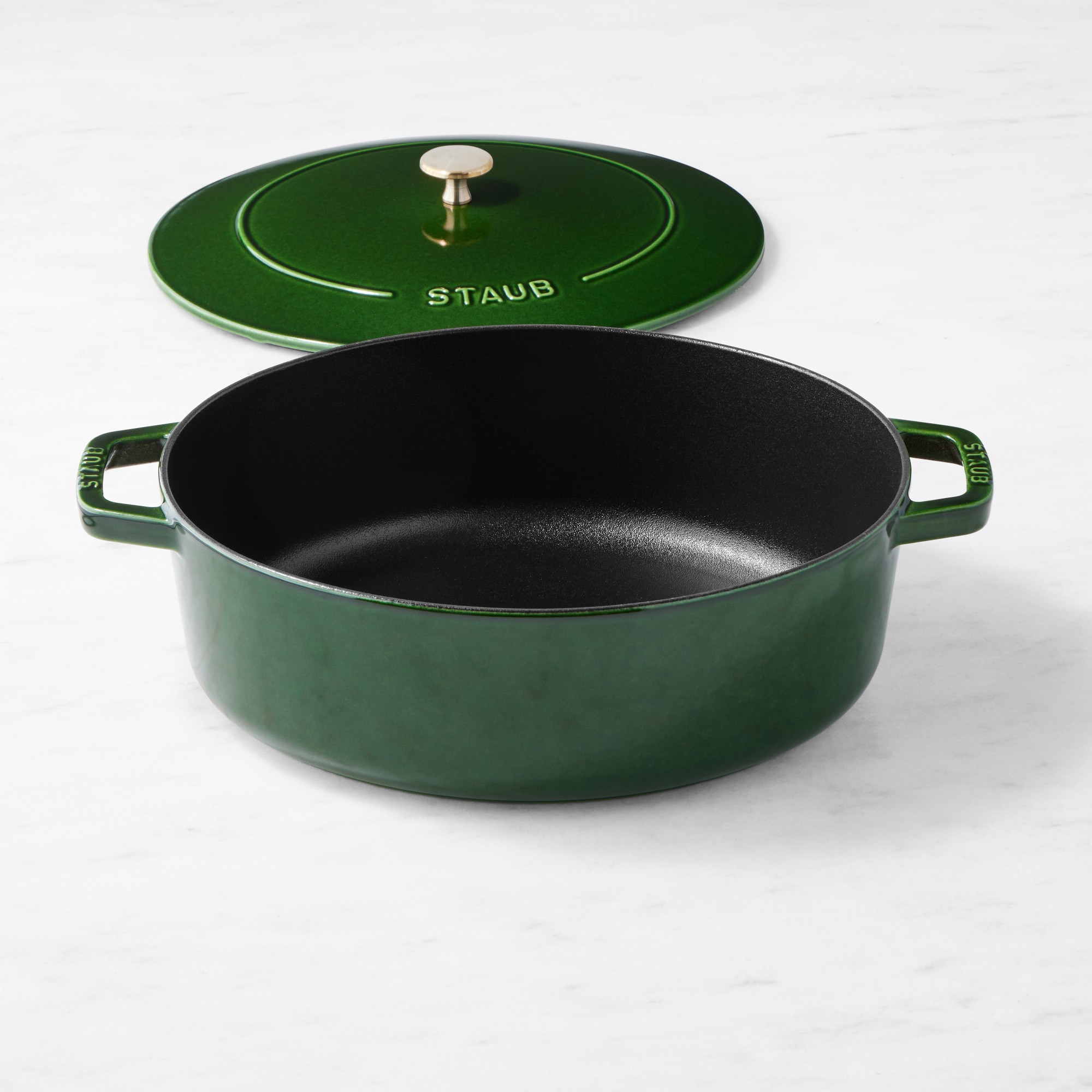 Staub Enameled Cast Iron Wide Oval Dutch Oven, 6 1/4-Qt.