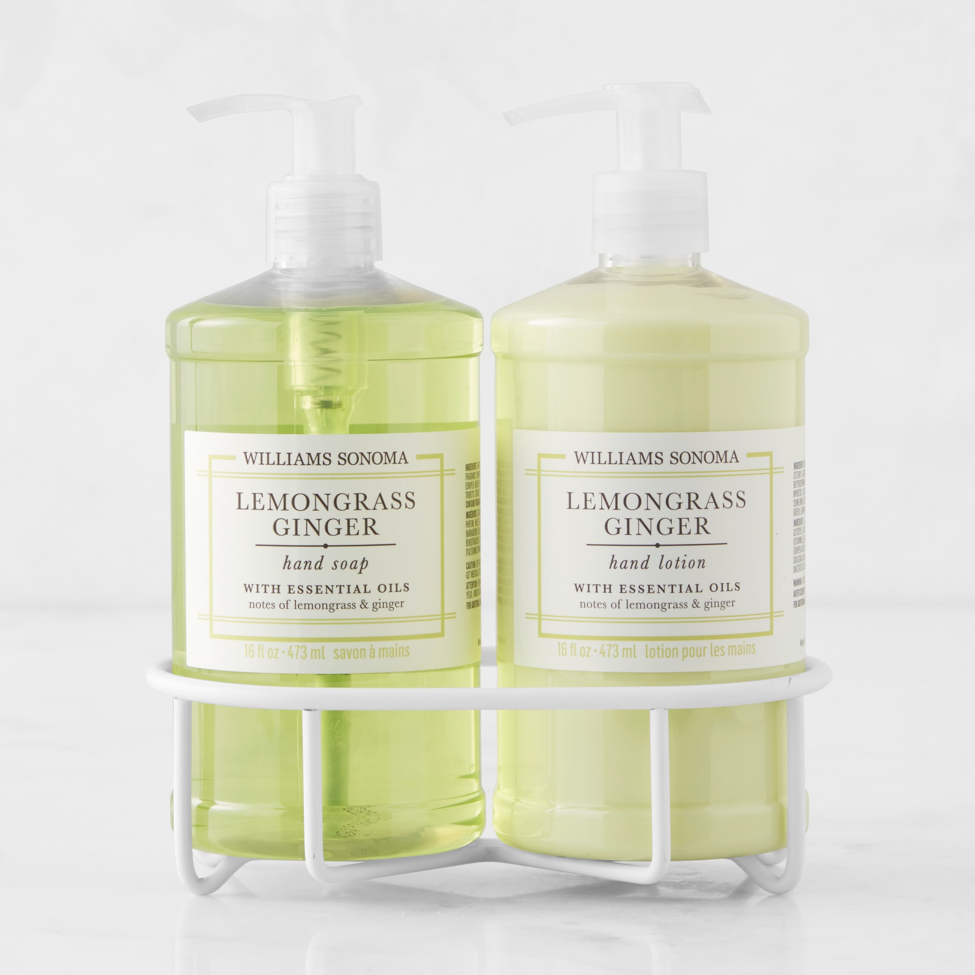 Williams Sonoma Lemongrass Ginger Hand Soap & Lotion 3-Piece Set