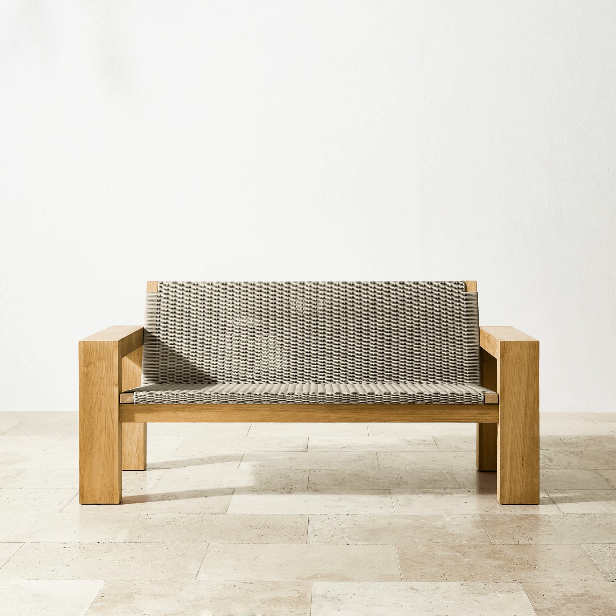 Larnaca Outdoor Teak x All-Weather Weave Sofa (68