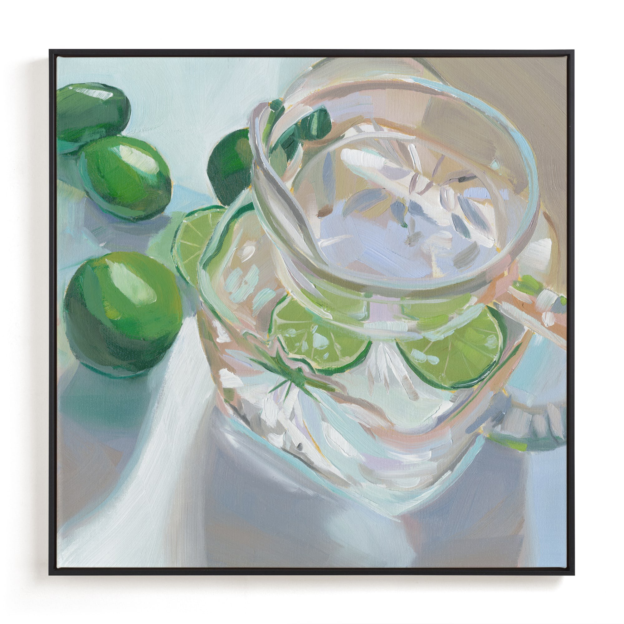 Cut Glass and Limes Limited Edition Kitchen Art by Minted
