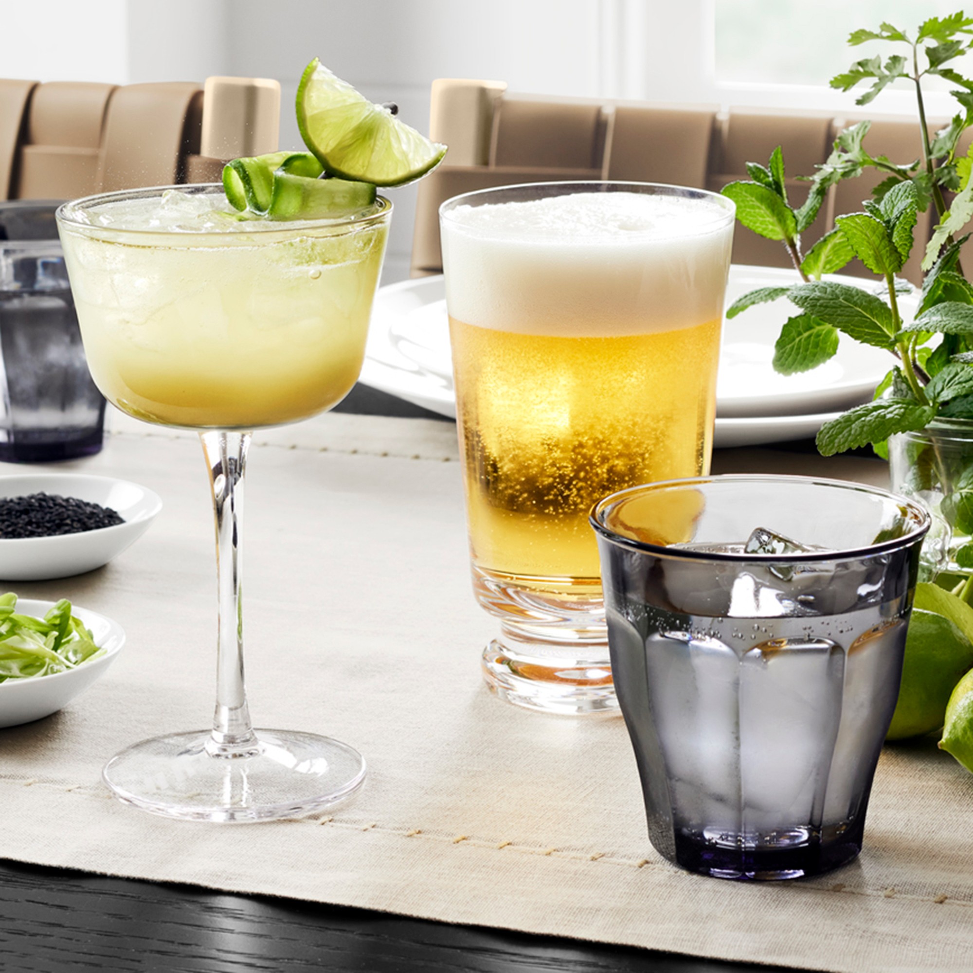 Duralex Picardie Glass Tumblers, 8 oz., Set of 6