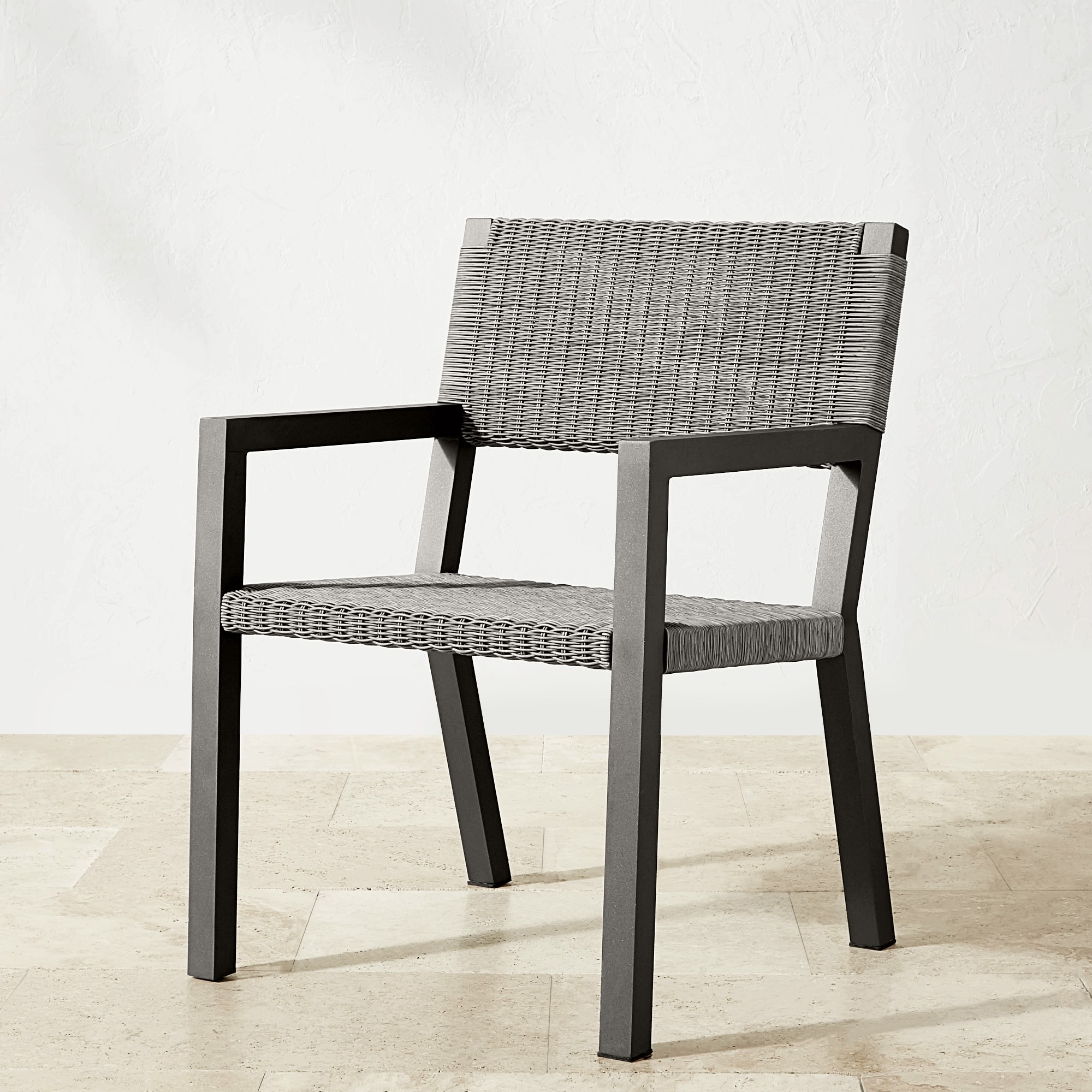 Larnaca Outdoor Metal x All-Weather Weave Dining Armchair