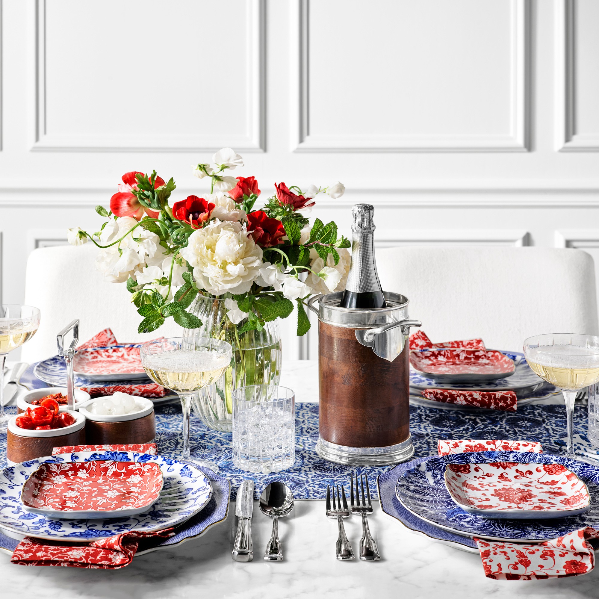 Marlo Thomas x Williams Sonoma Blue Table Runner