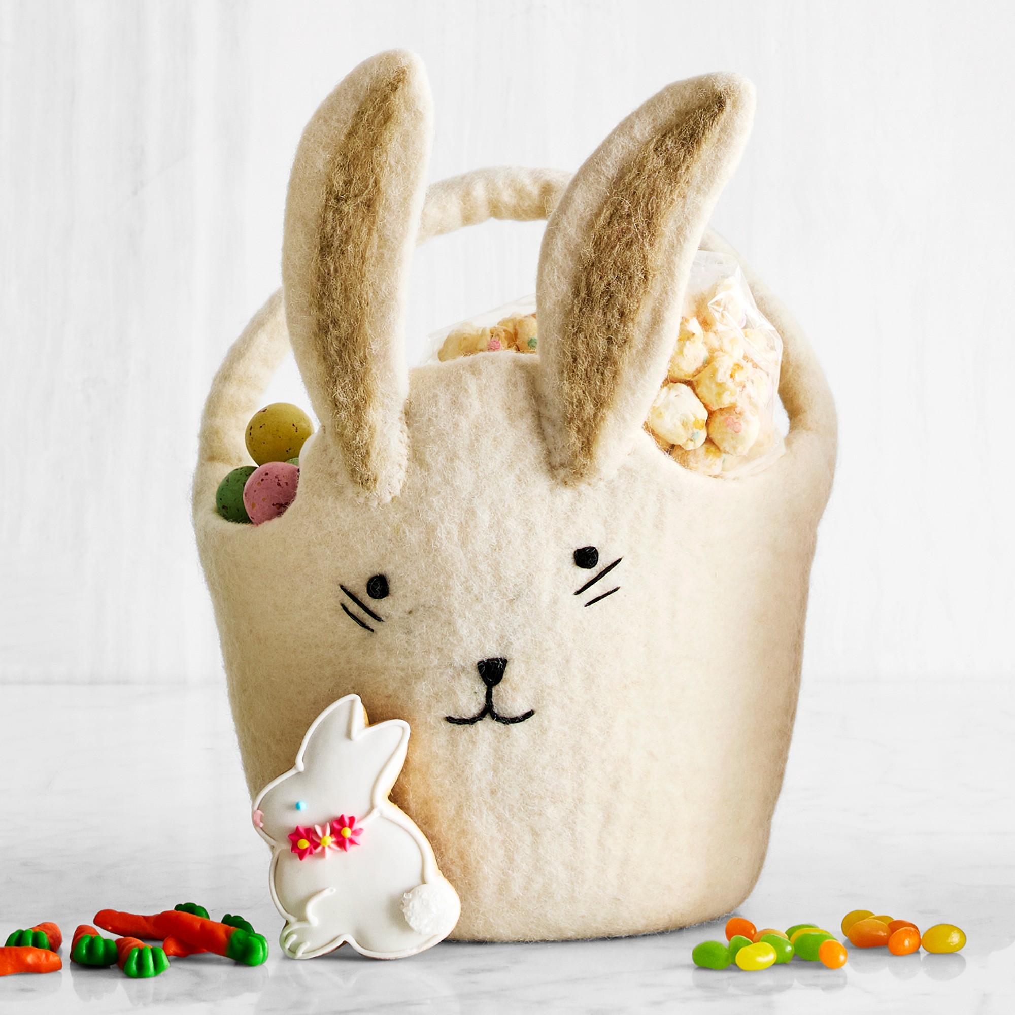 West Elm x Williams Sonoma Felt Bunny Easter Bucket