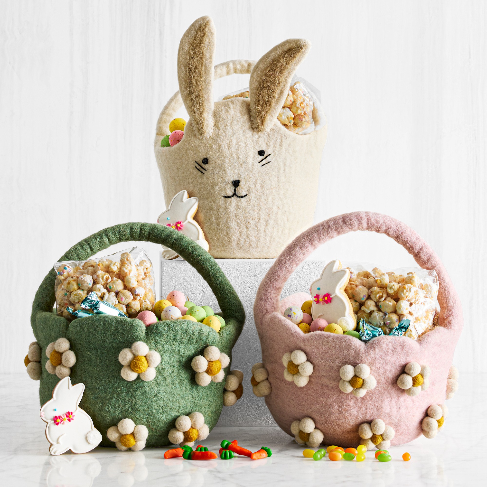 West Elm x Williams Sonoma Felt Bunny Easter Bucket