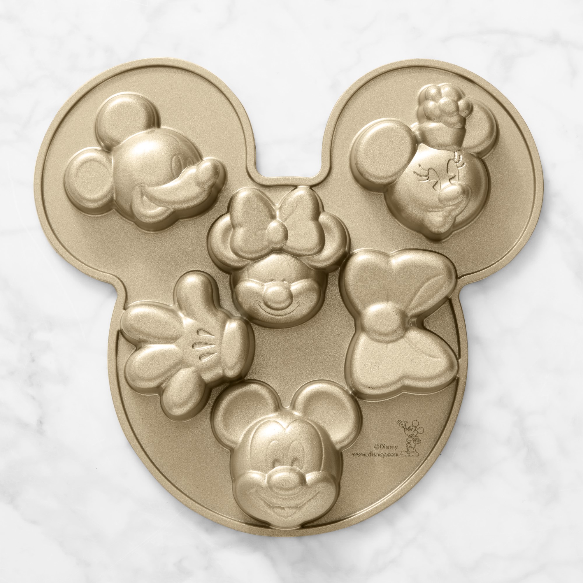 Williams Sonoma Mickey and Minnie Mouse Cast Aluminum Cakelet Pan, 11