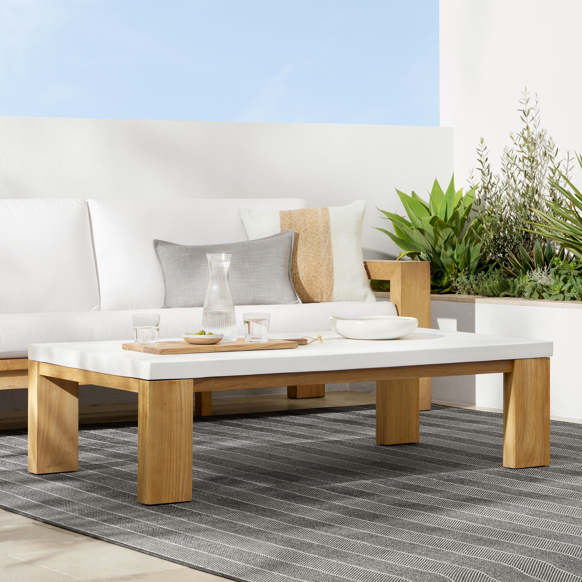Larnaca Outdoor Teak Sofa (96