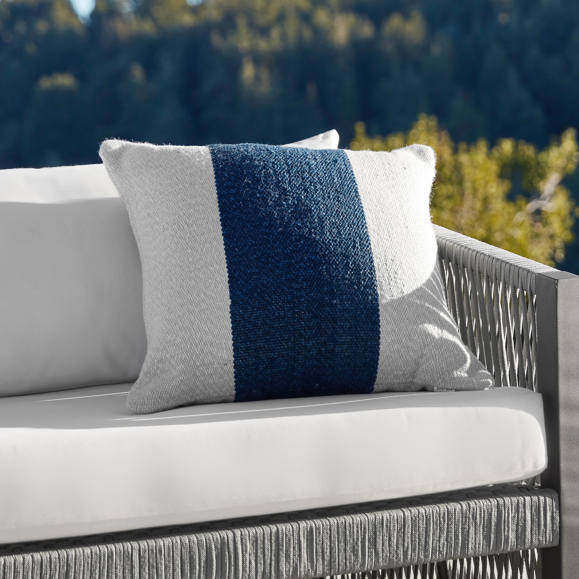 Center Stripe Outdoor Pillow Cover