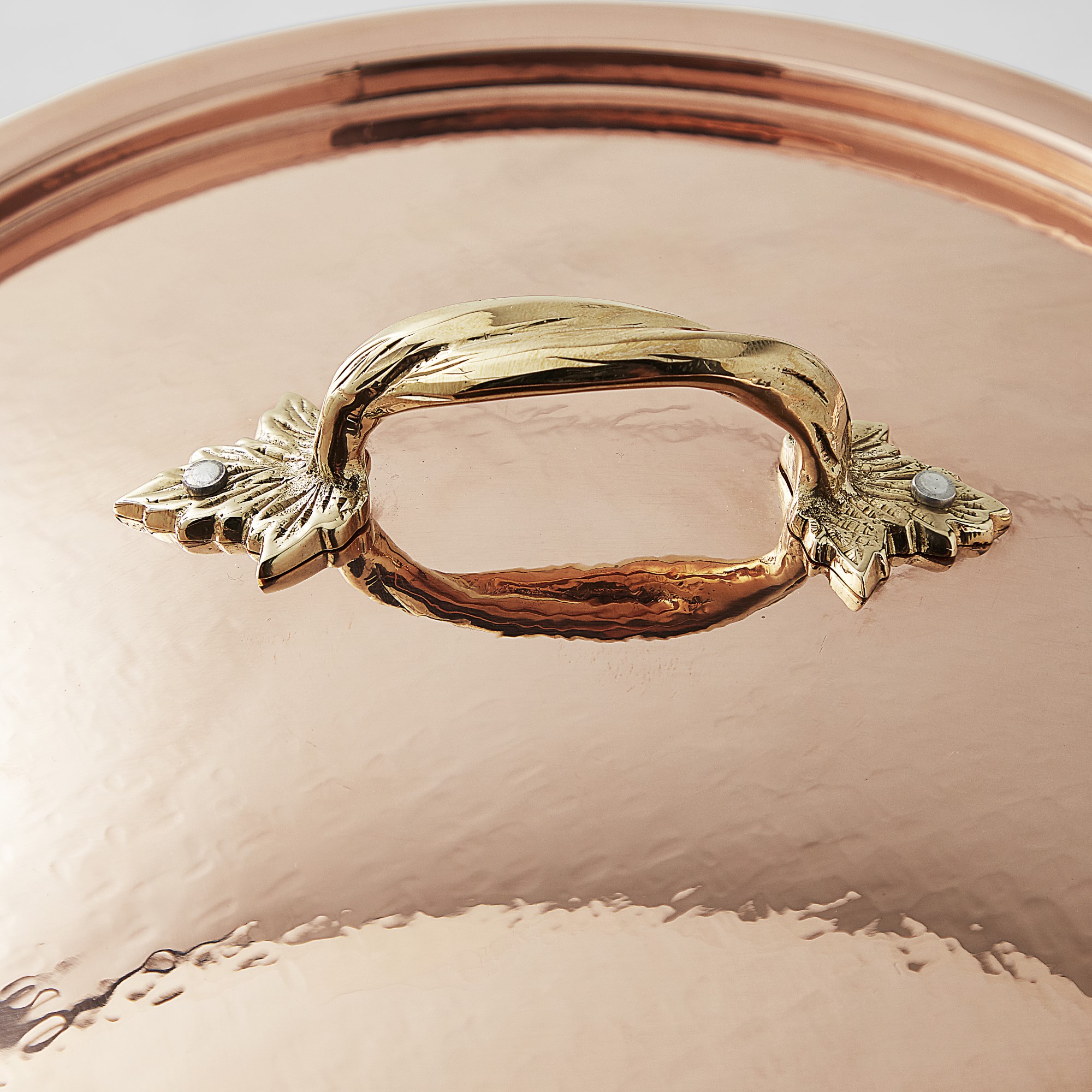 Ruffoni Historia Hammered Copper Stockpot with Vine Handle, 12-Qt.