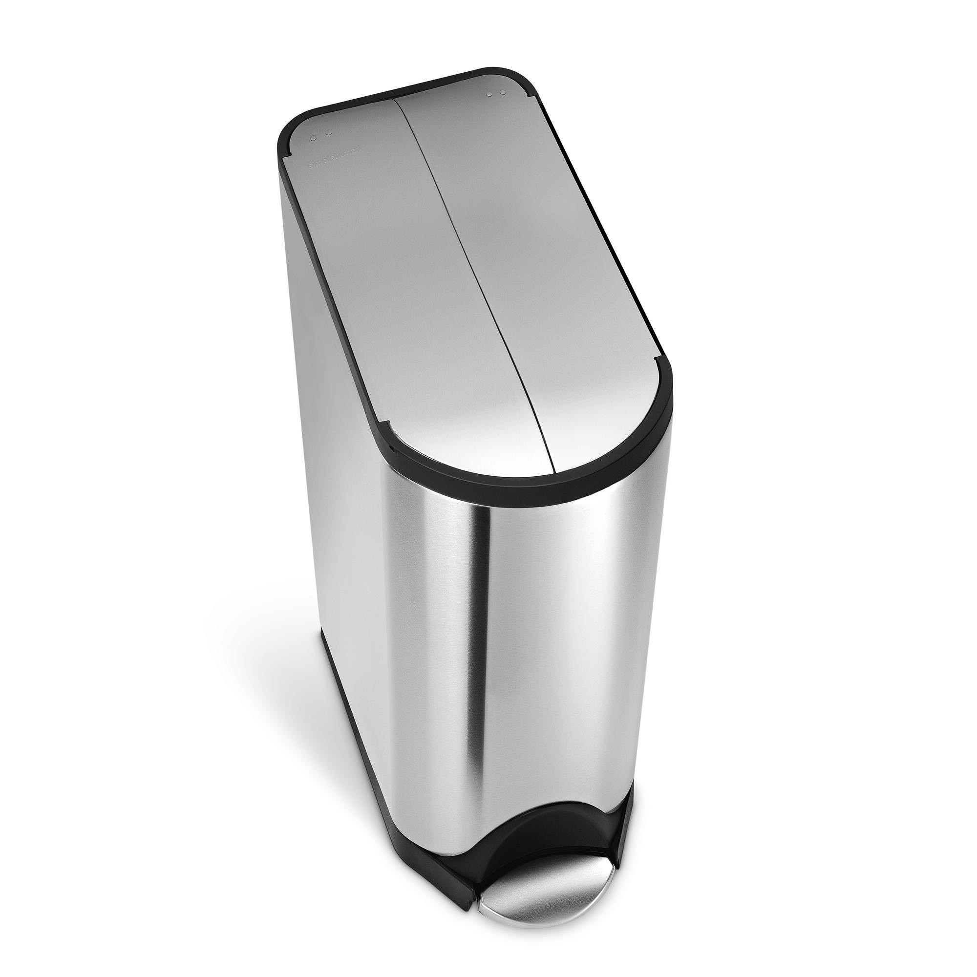 simplehuman™ 40-Liter Dual Compartment Butterfly Lid Kitchen Recycling Can