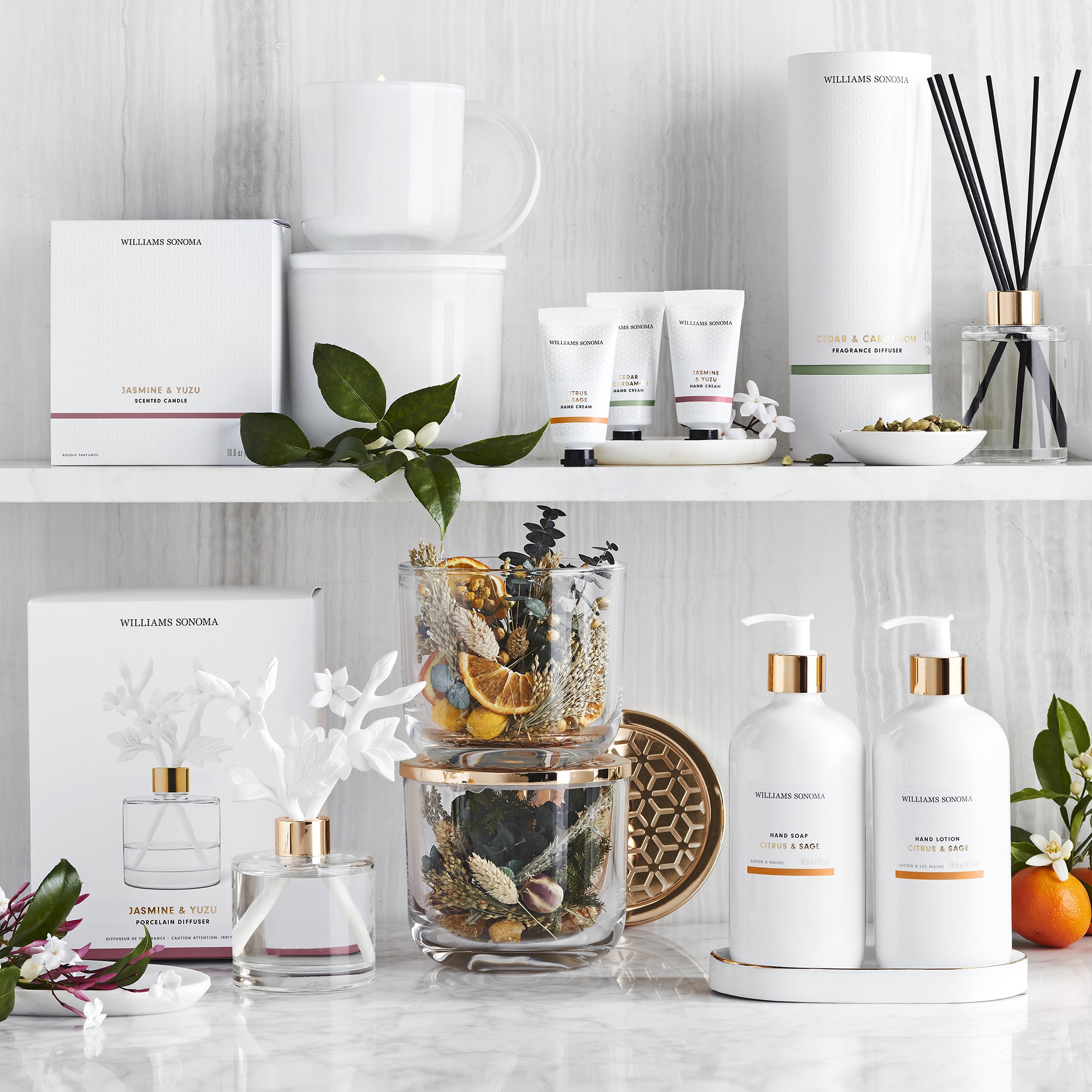 Home Fragrance Large Candle, Jasmine & Yuzu