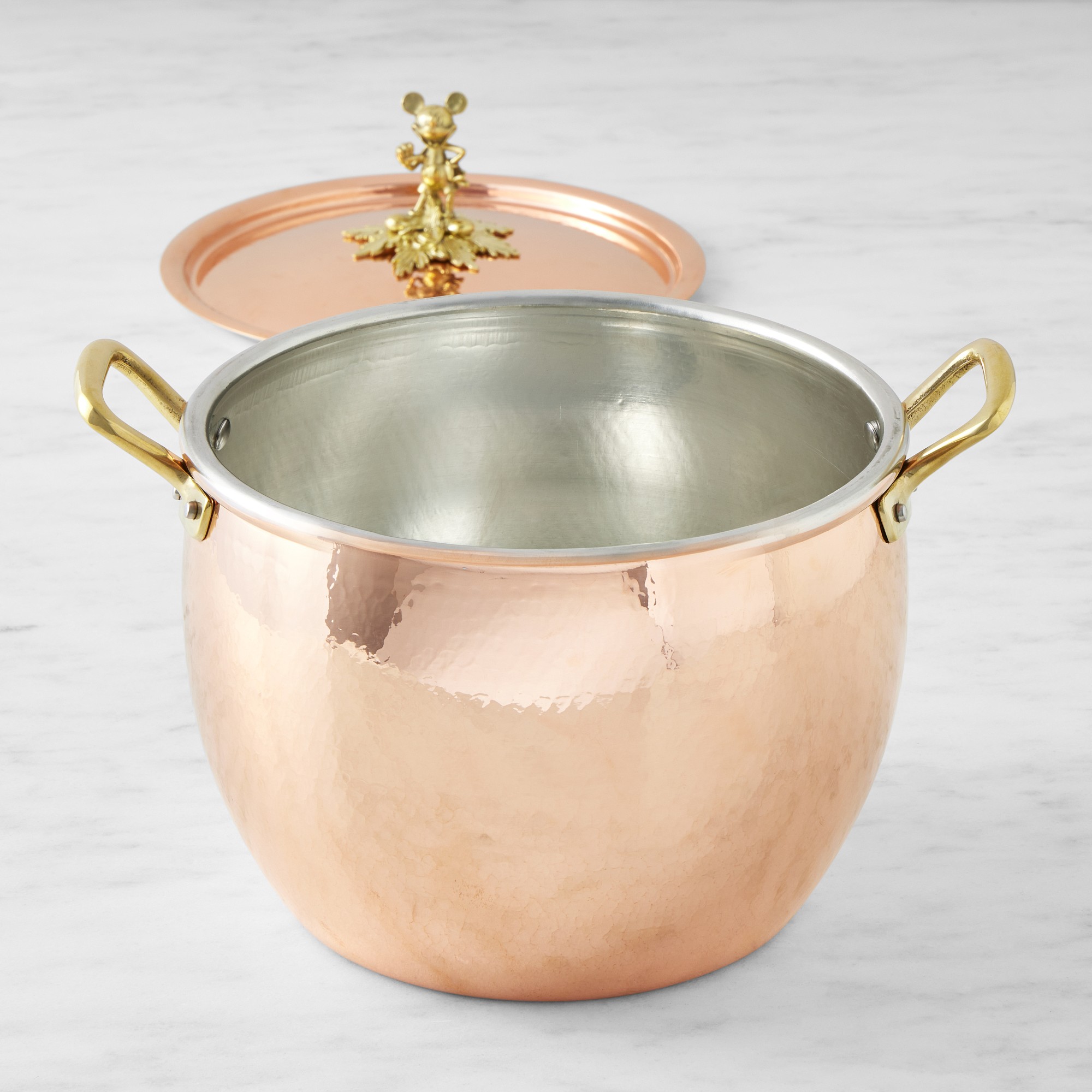 Ruffoni Historia Disney© Hammered Copper Stockpot with Mickey Knob, 7 1/2-Qt.