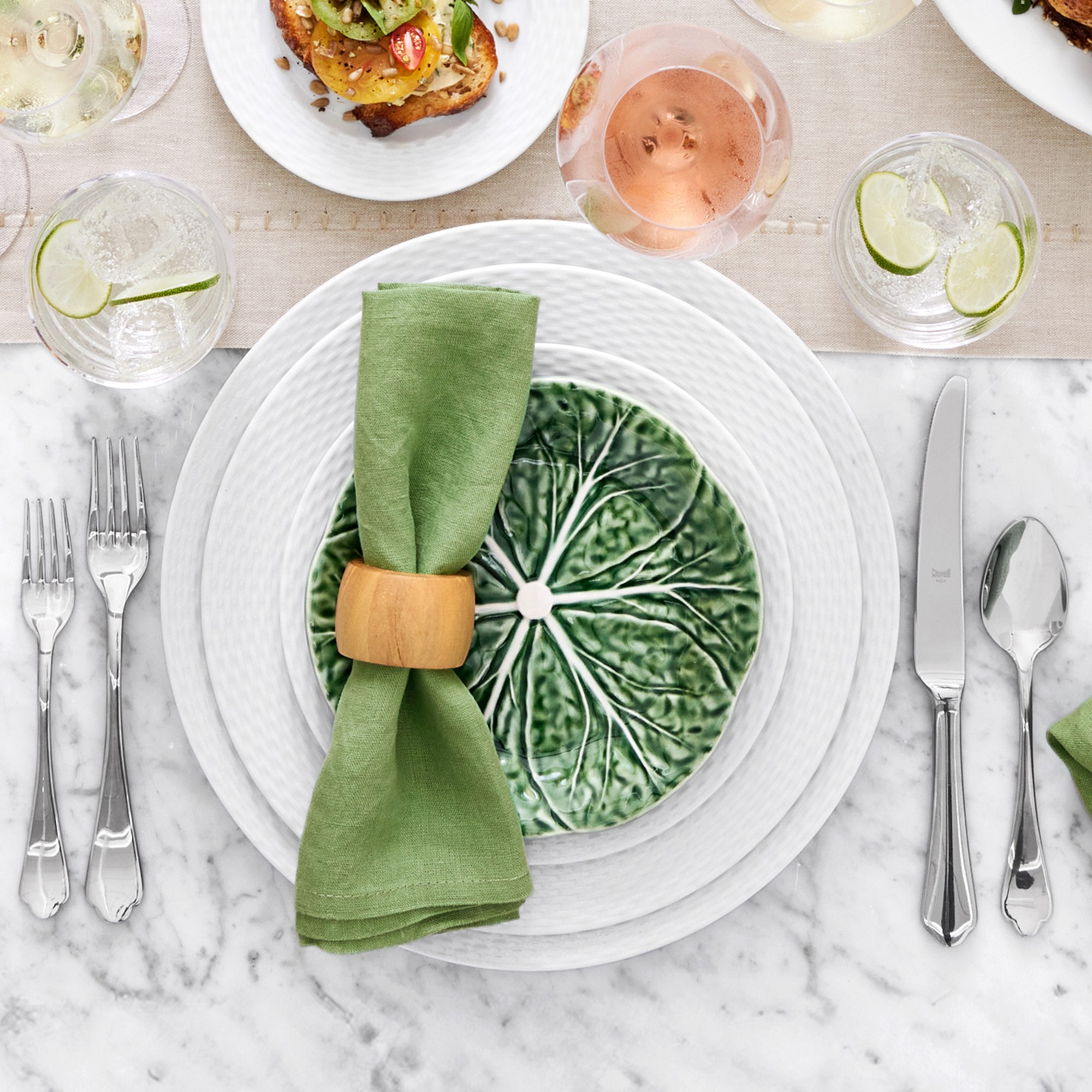 Pillivuyt Basketweave Porcelain Salad Plates, Set of 4