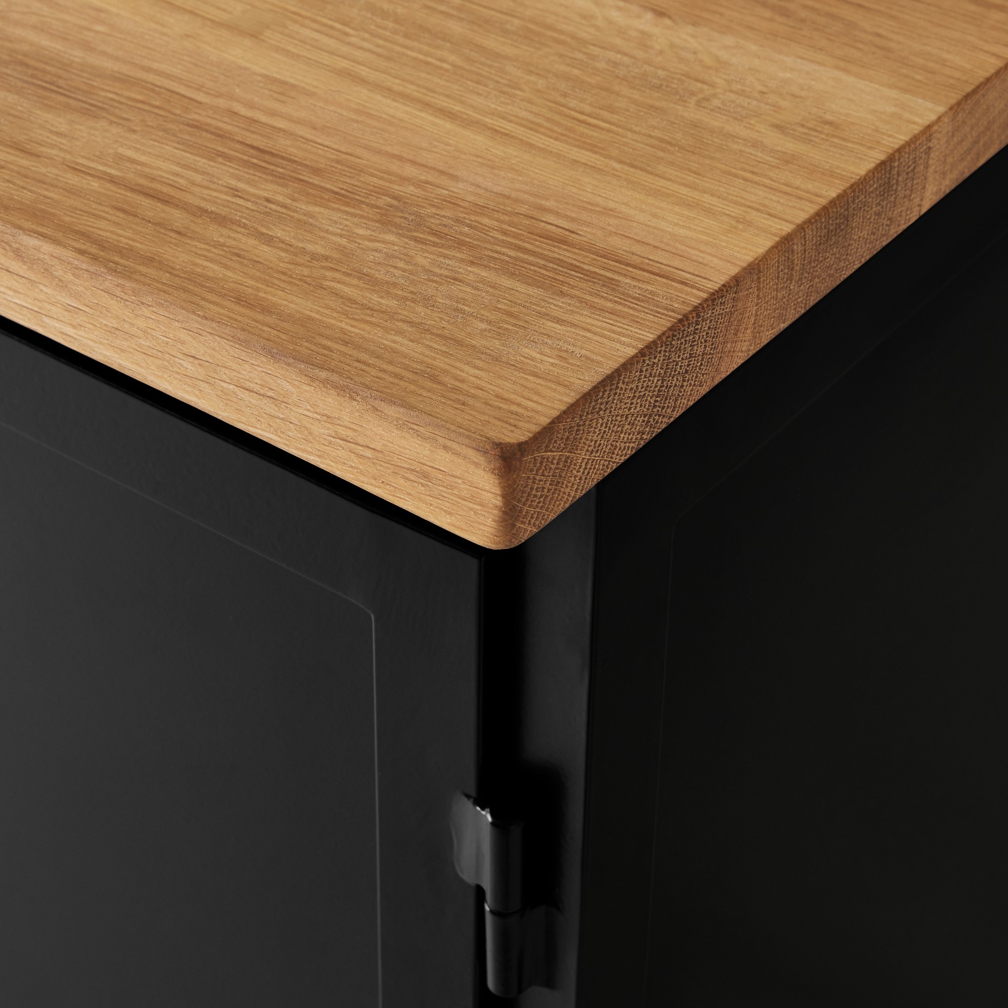 Colt 2- Door Glass Storage Cabinet with Counter (40