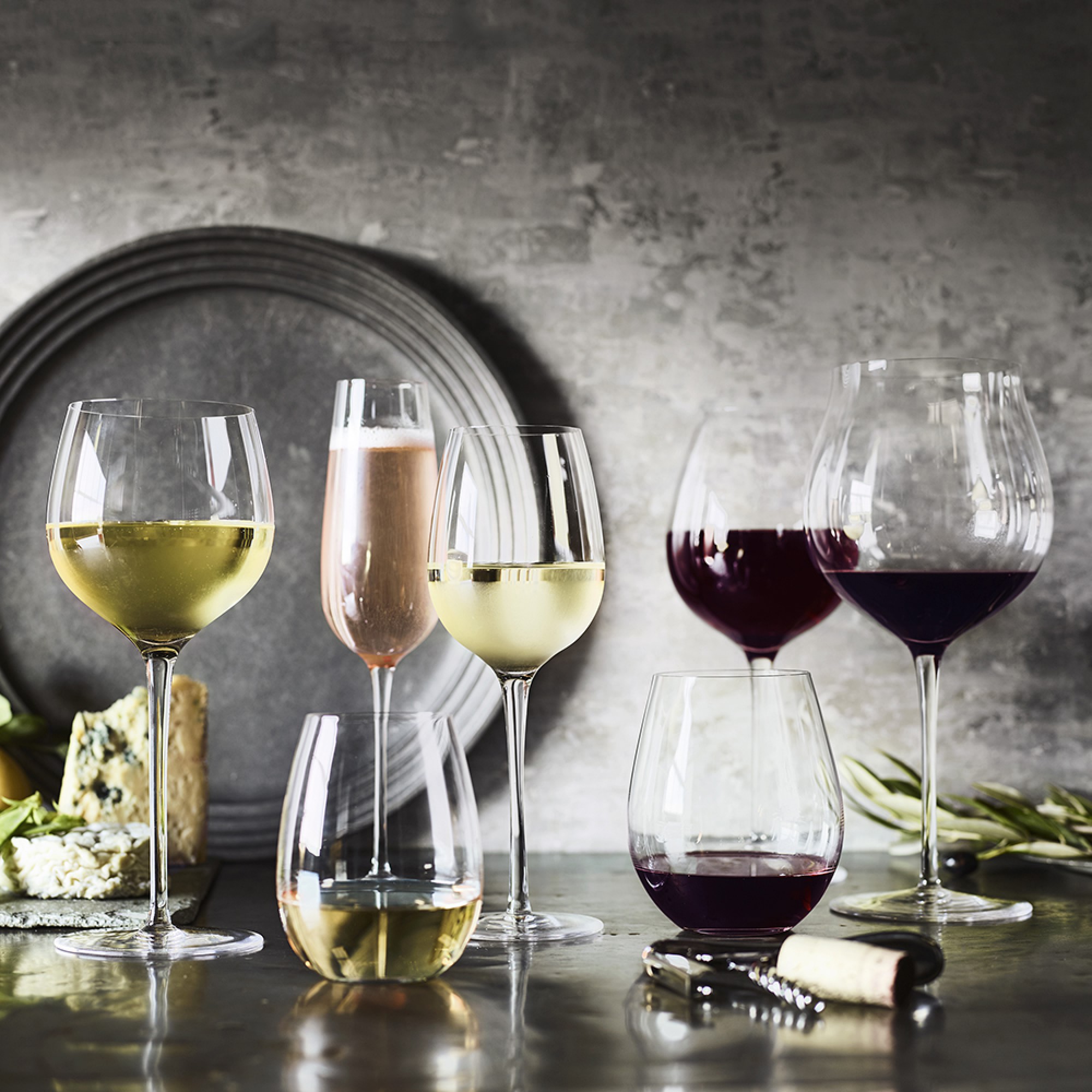 Williams Sonoma Reserve Stemless Red Wine Glasses