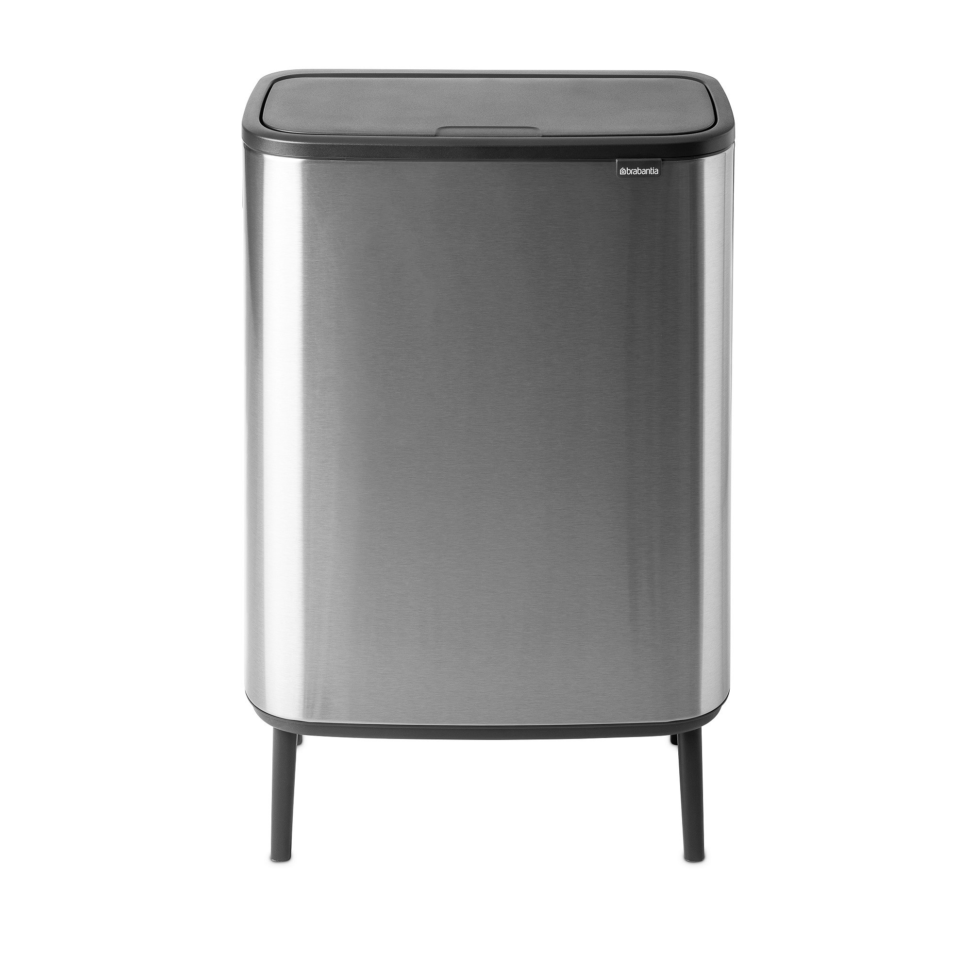 Brabantia Bo Touch Top Hi Dual Compartment Recycling Trash Can, 2 x 8 Gallon