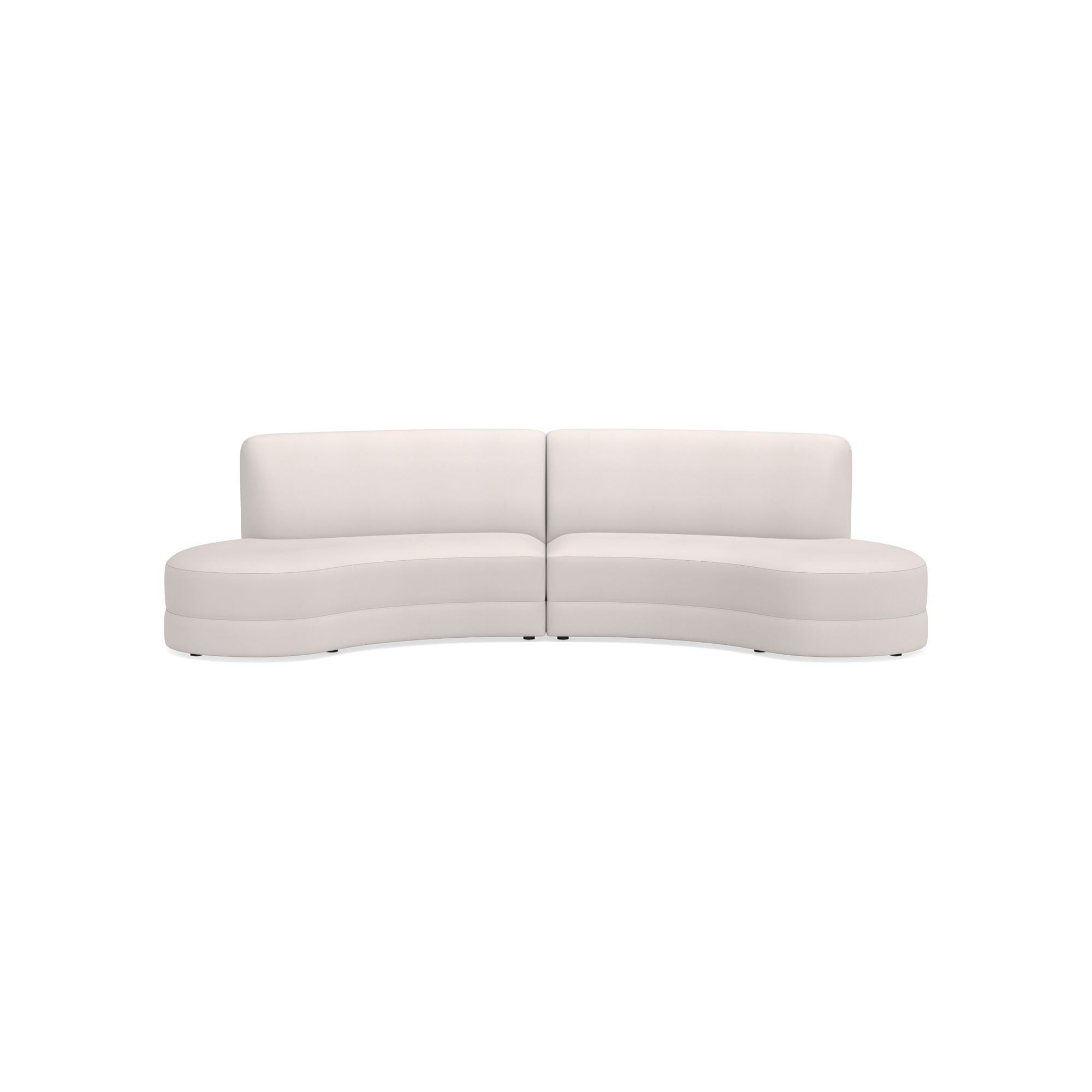 Capri 2-Piece Bumper Armless Sectional (132