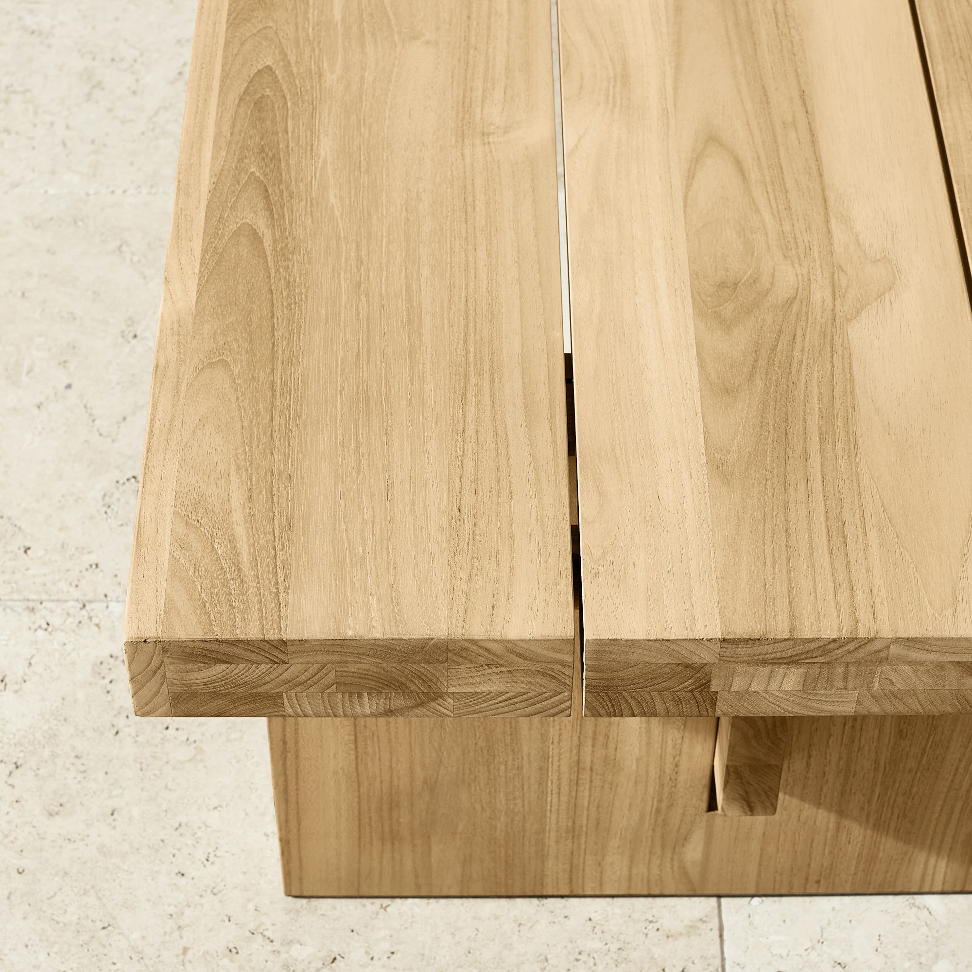 San Clemente Natural Teak Outdoor Rectangle Coffee Table (60