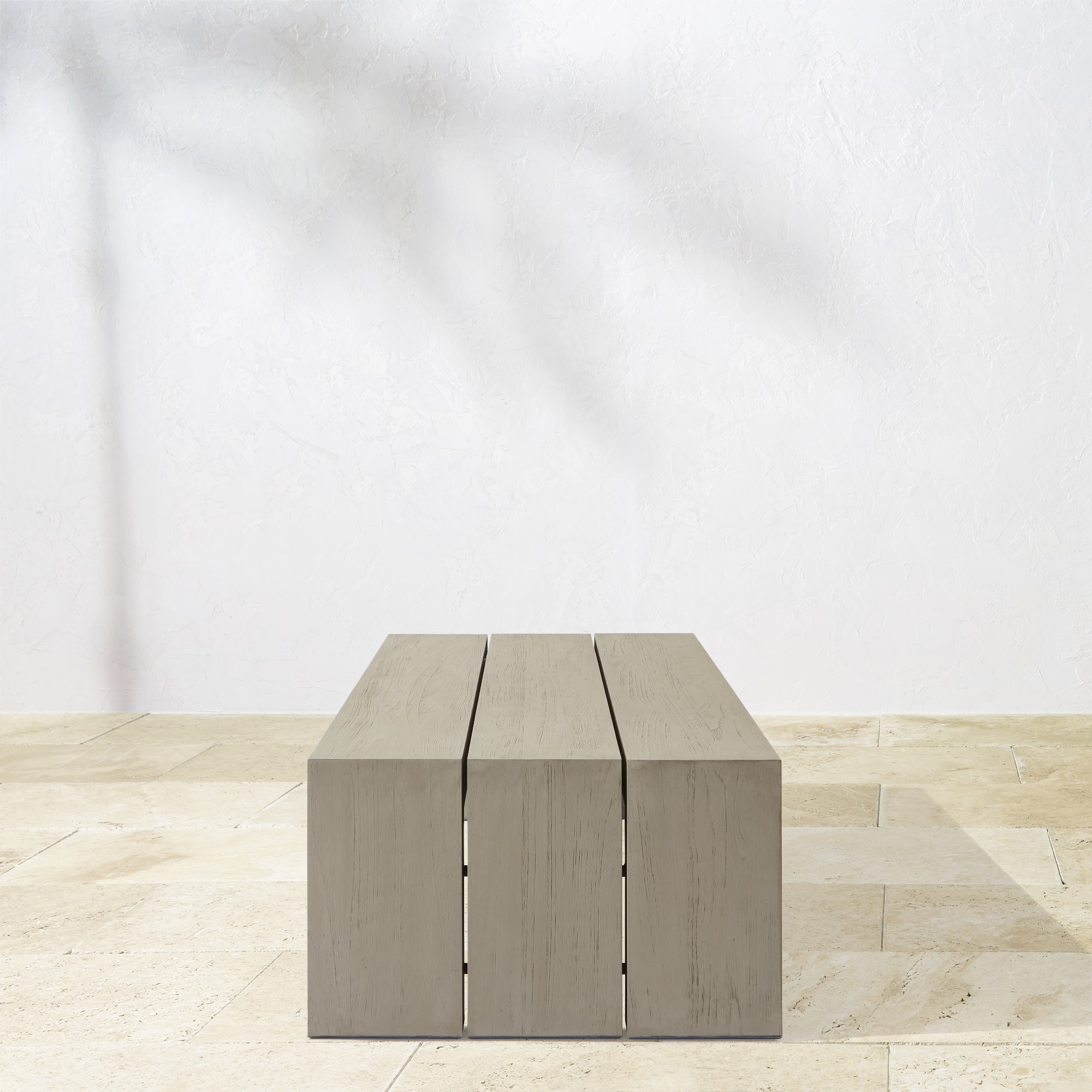 Larnaca Outdoor Grey Teak Rectangular Coffee Table (60