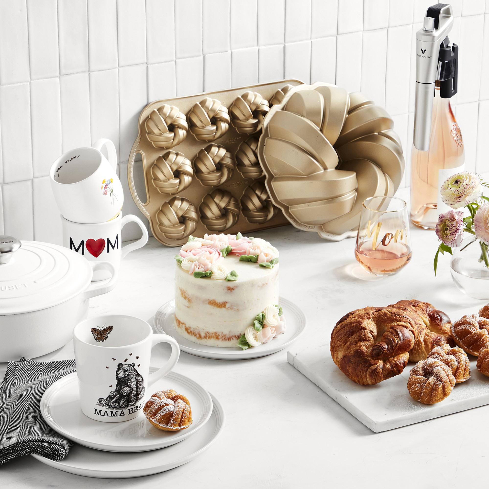 Nordic Ware Nonstick Cast Aluminum 75th Anniversary Cakelet Plaque