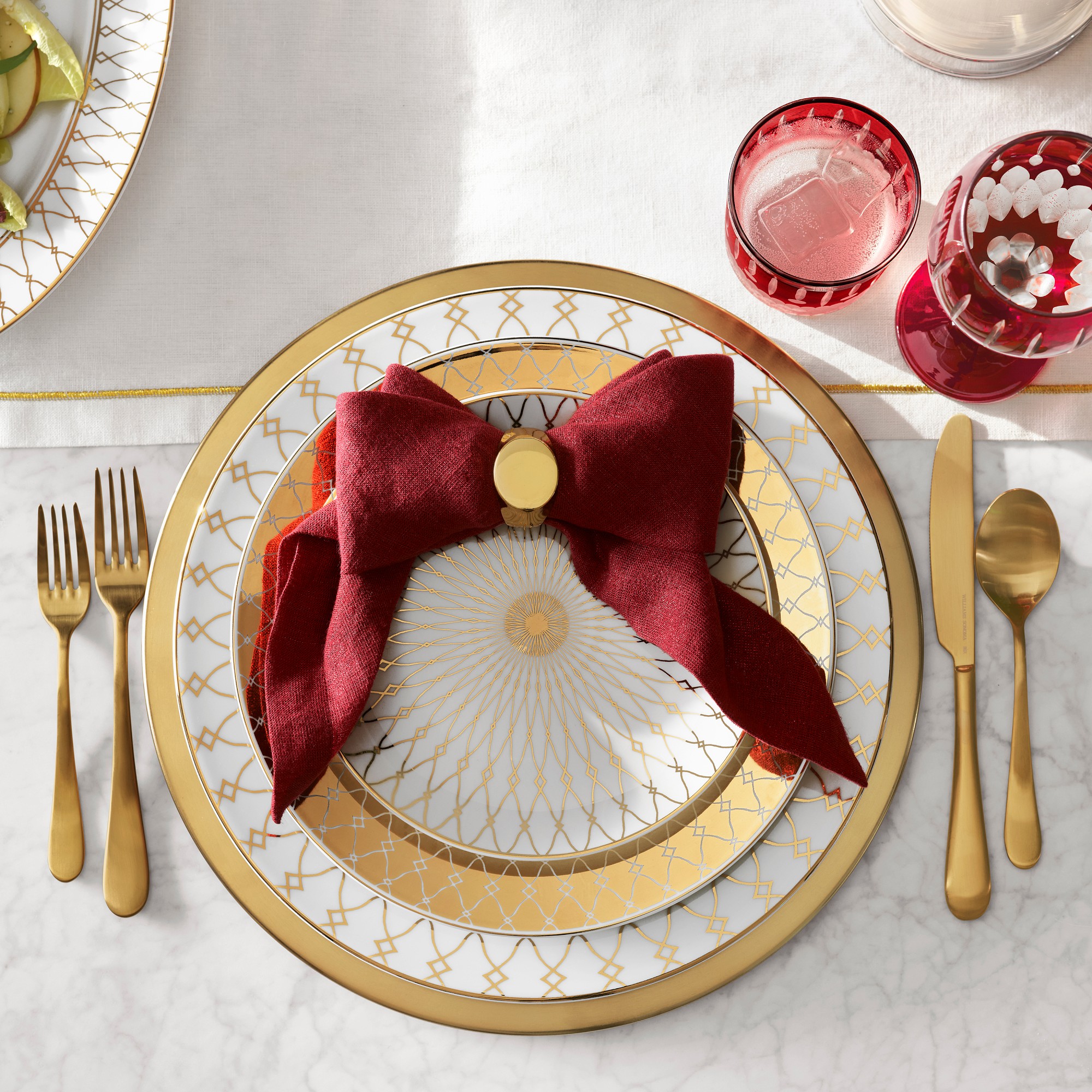 Regency Gold Appetizer Plates, Set of 4