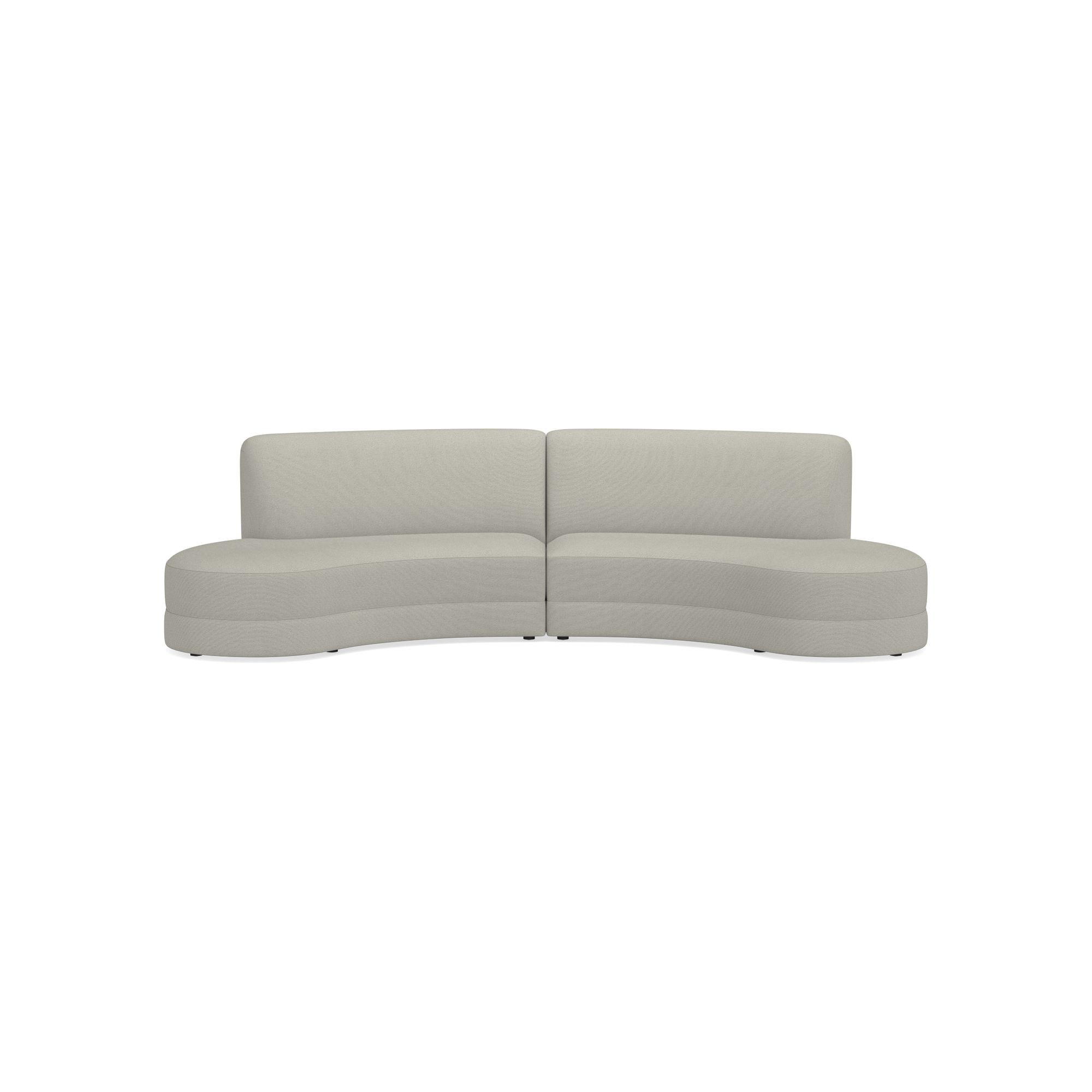 Capri 2-Piece Bumper Armless Sectional (132