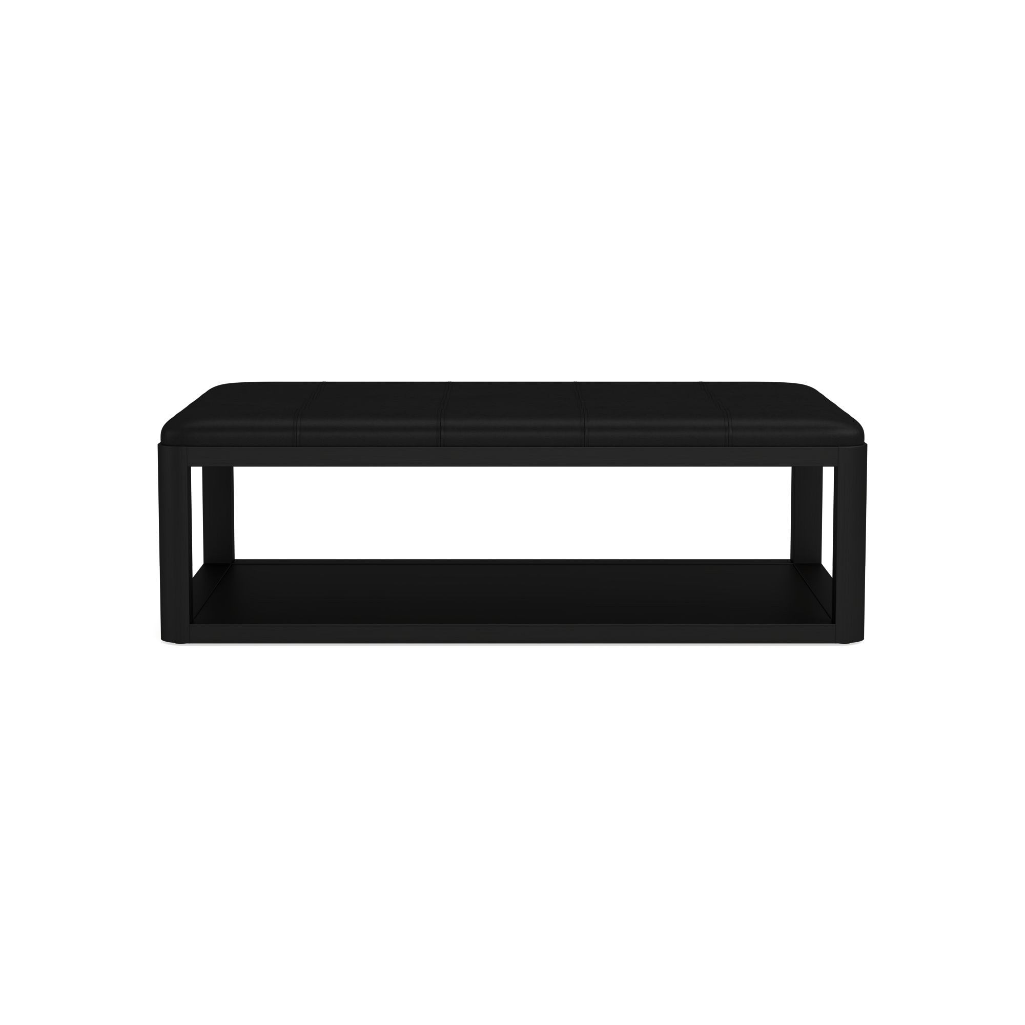 Porte Grid Tufted Rectangular Ottoman (48