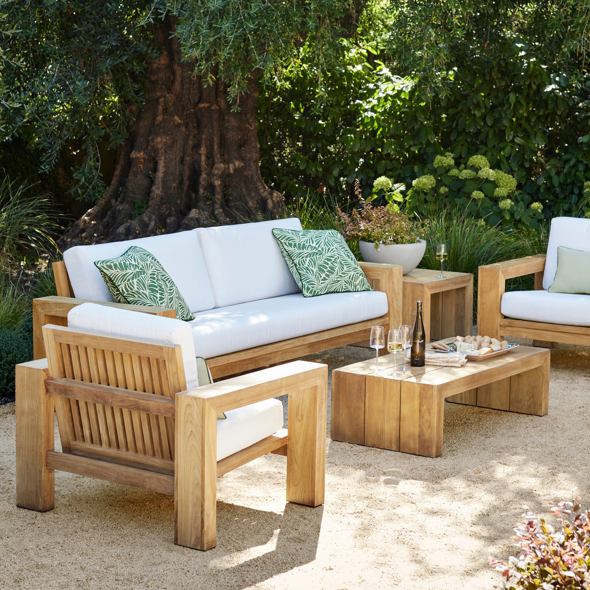 Larnaca Outdoor Teak Sofa (96