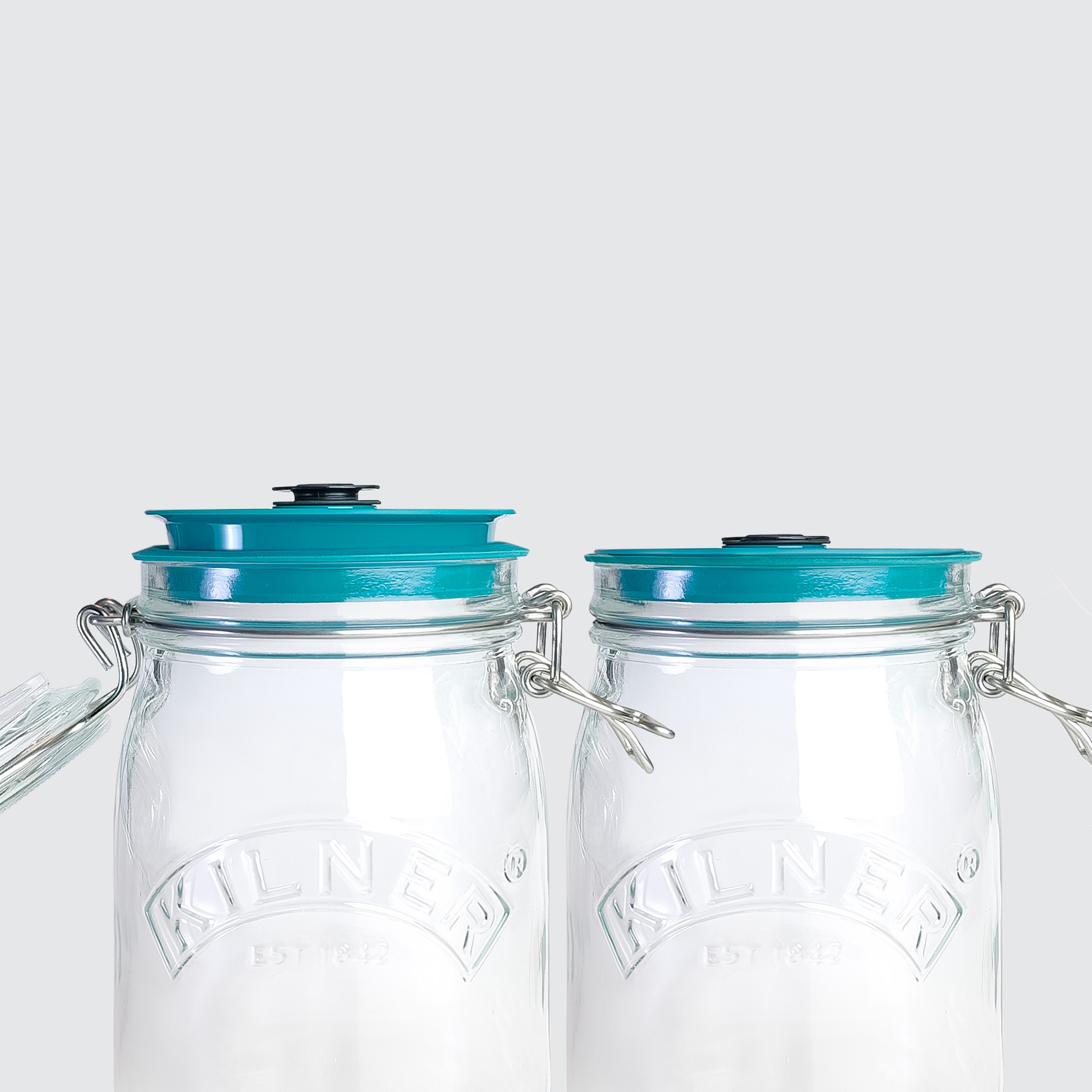 Airtender x Kilner Clip Top Jar Vacuum Pack, Set of 3