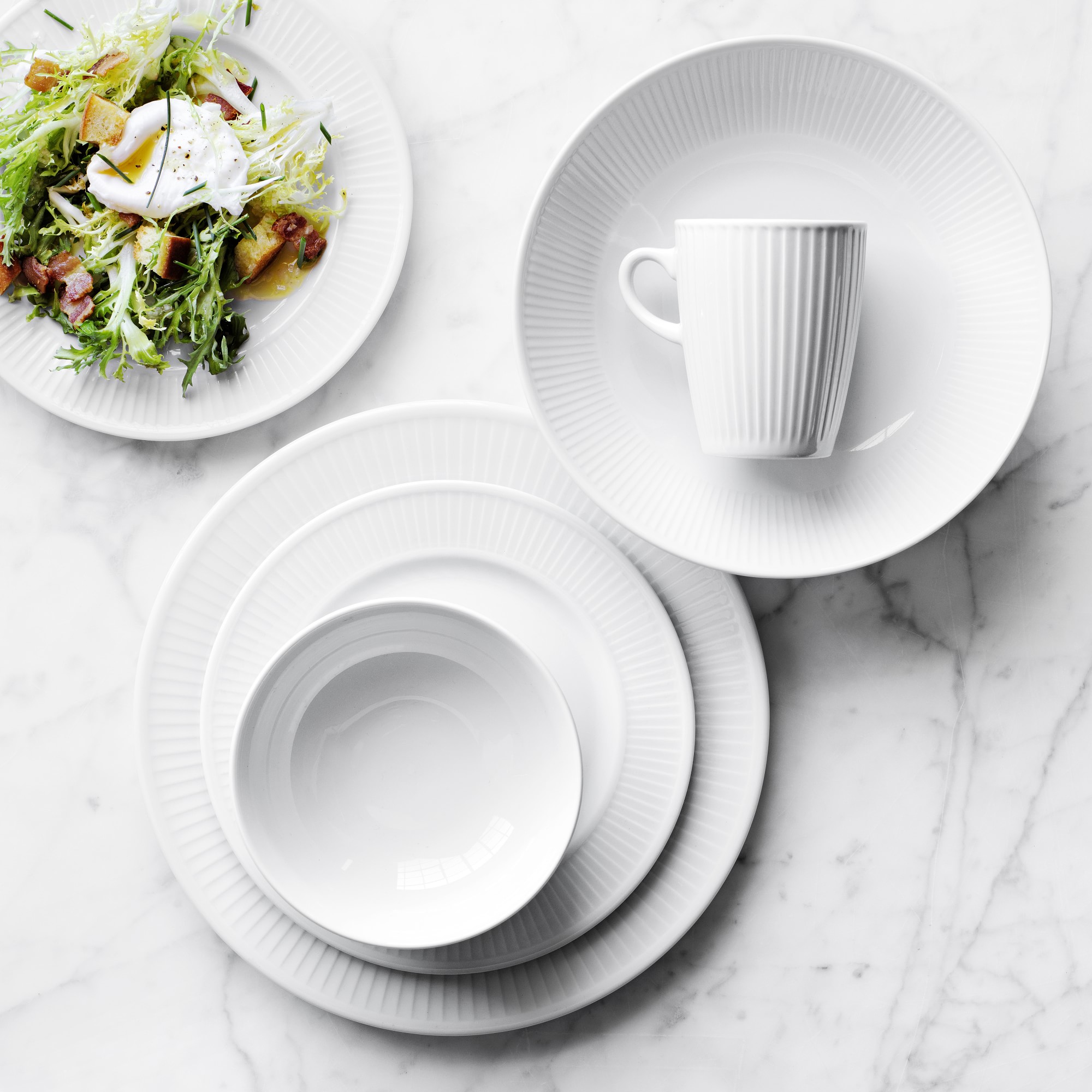 Pillivuyt Plisse Porcelain Cereal Bowls