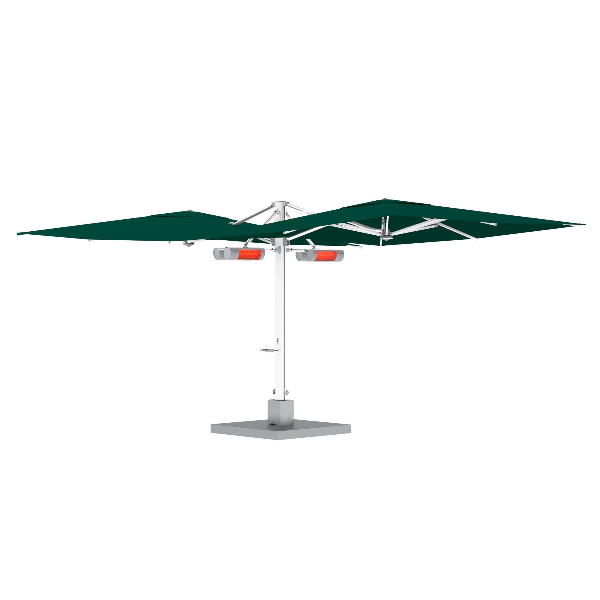 10' Sqaure Performance Dual Cantilever Umbrella