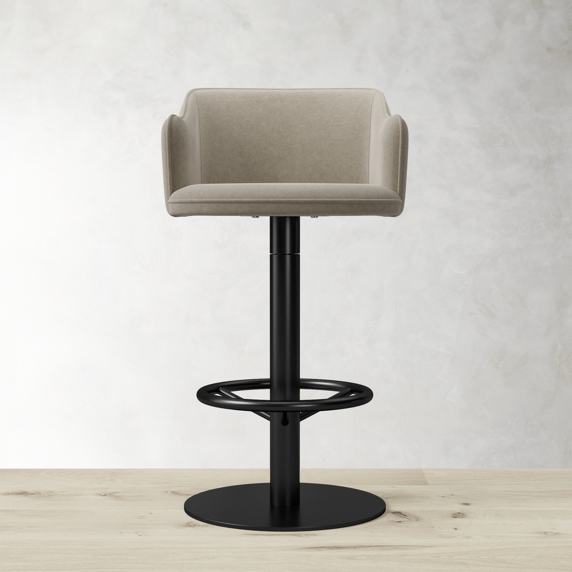 Harding Upholstered Pedestal Counter  & Bar Stool