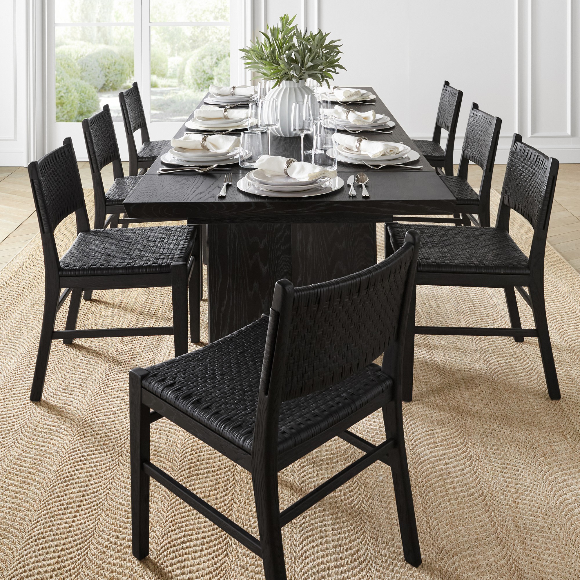 Knife Edge Extendable Rectangular Dining Table (72