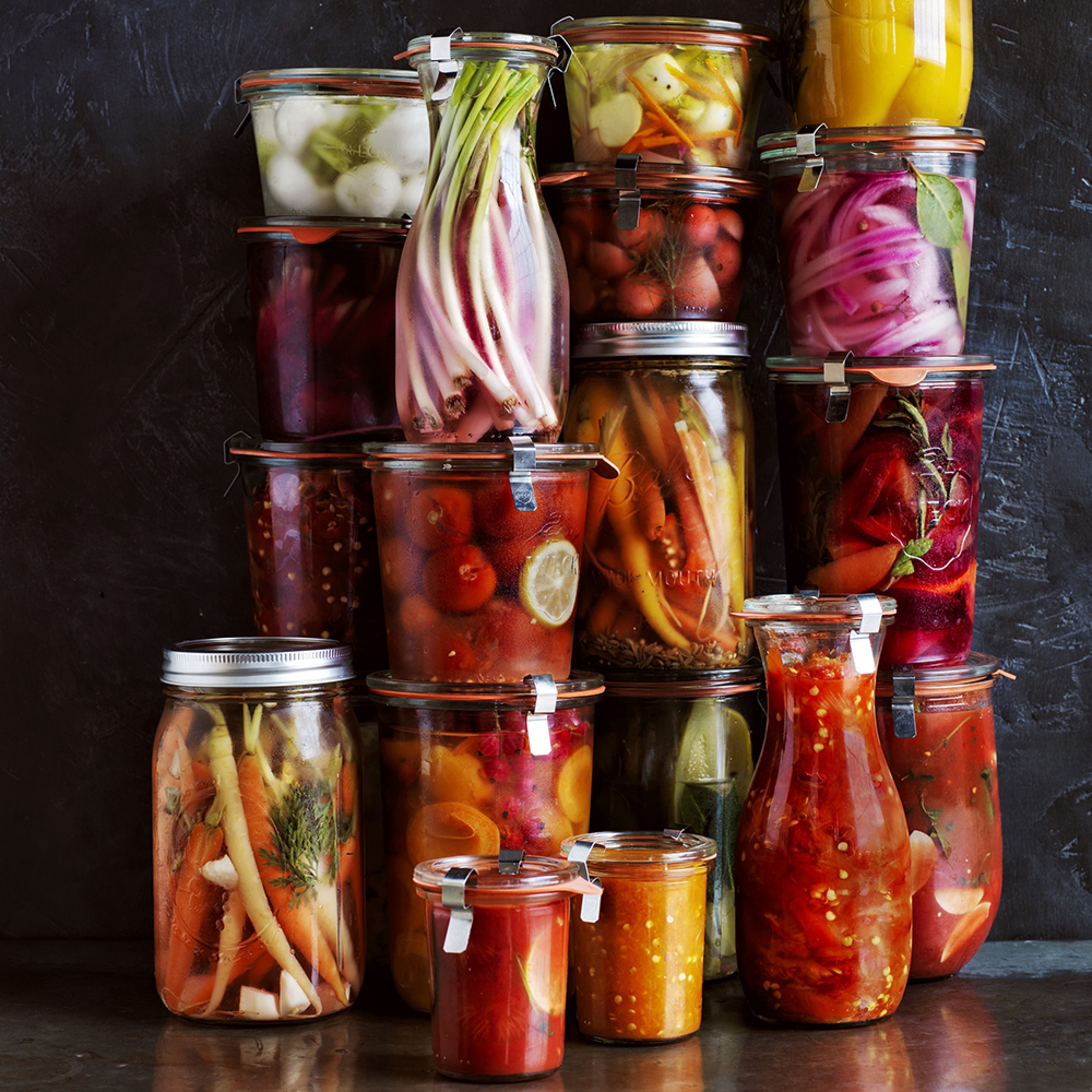 Weck Juice Jars, 19.6 oz, Set of 6