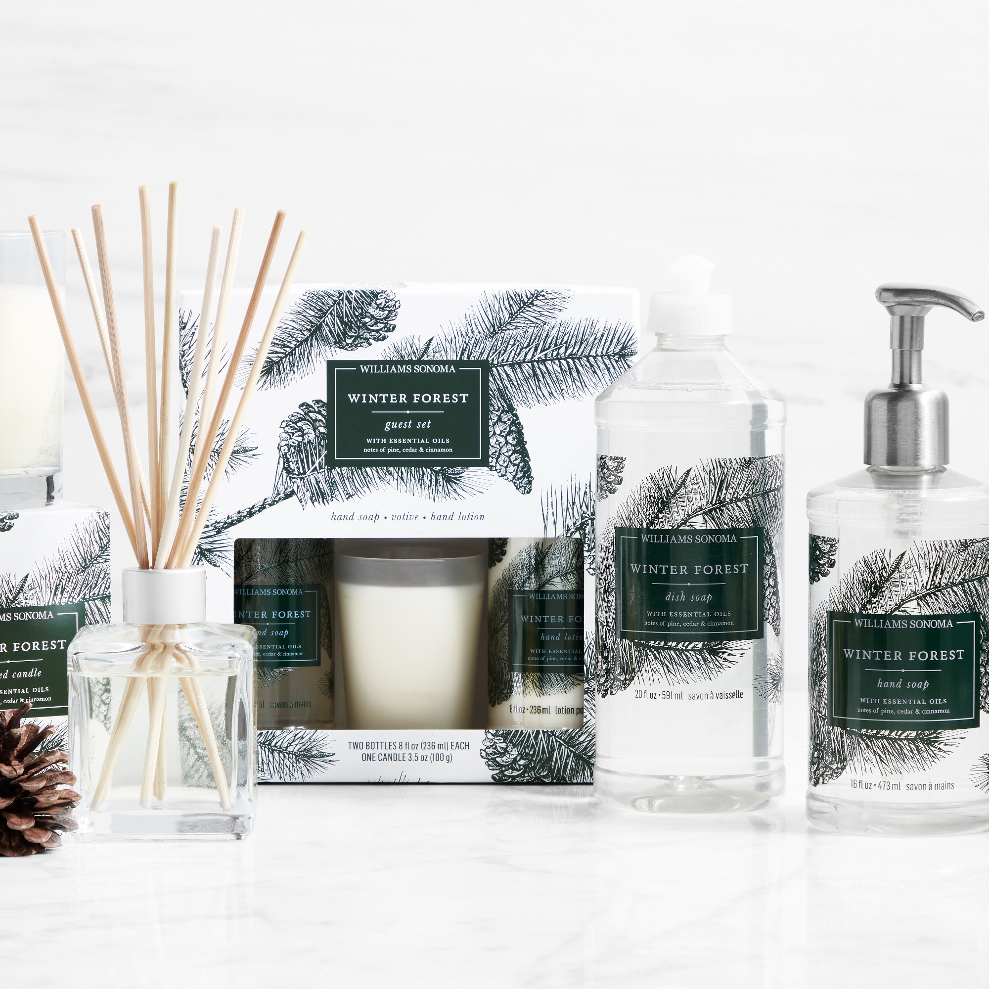 Williams Sonoma Winter Forest Guest Set