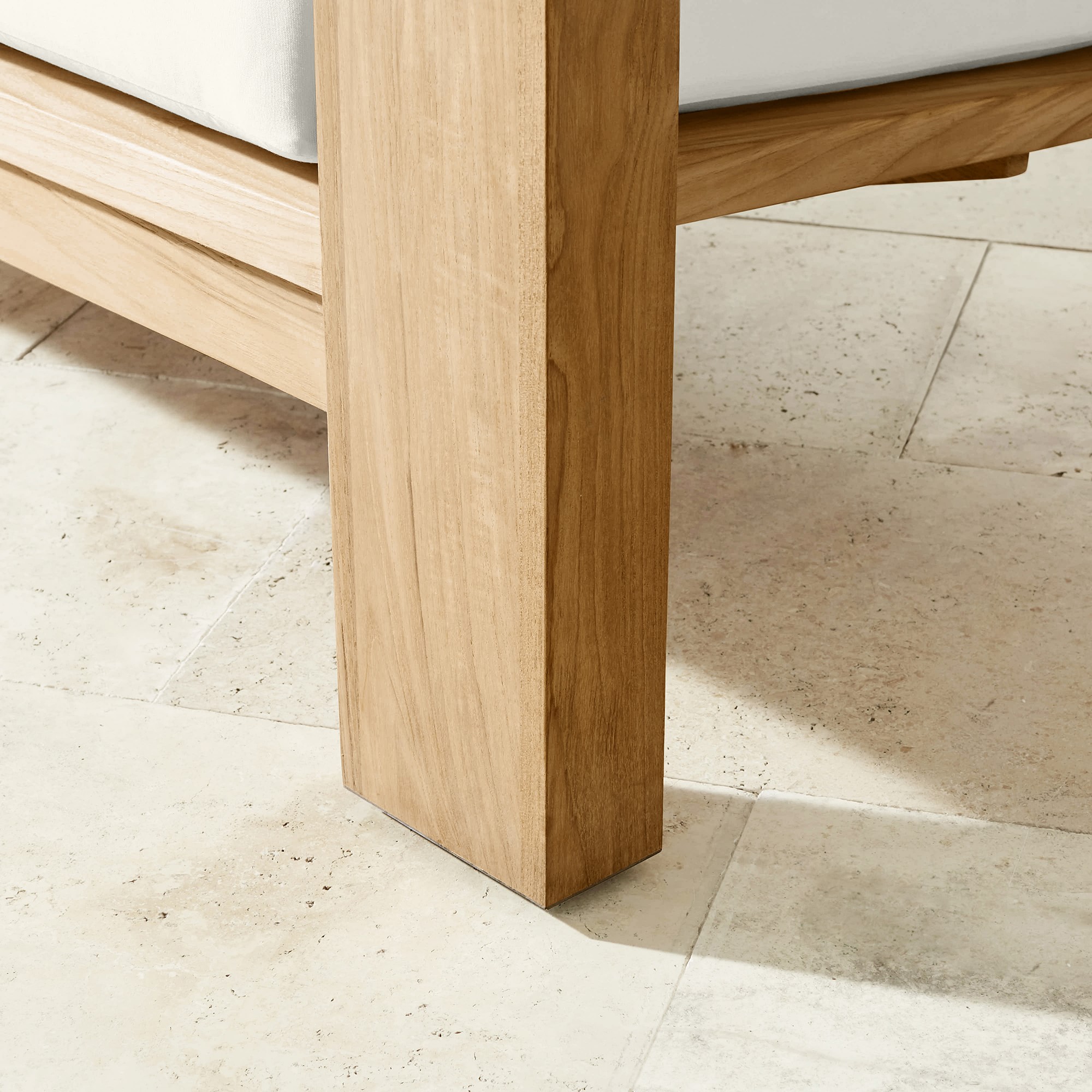 Larnaca Outdoor Natural Teak Customizable Sectional (62