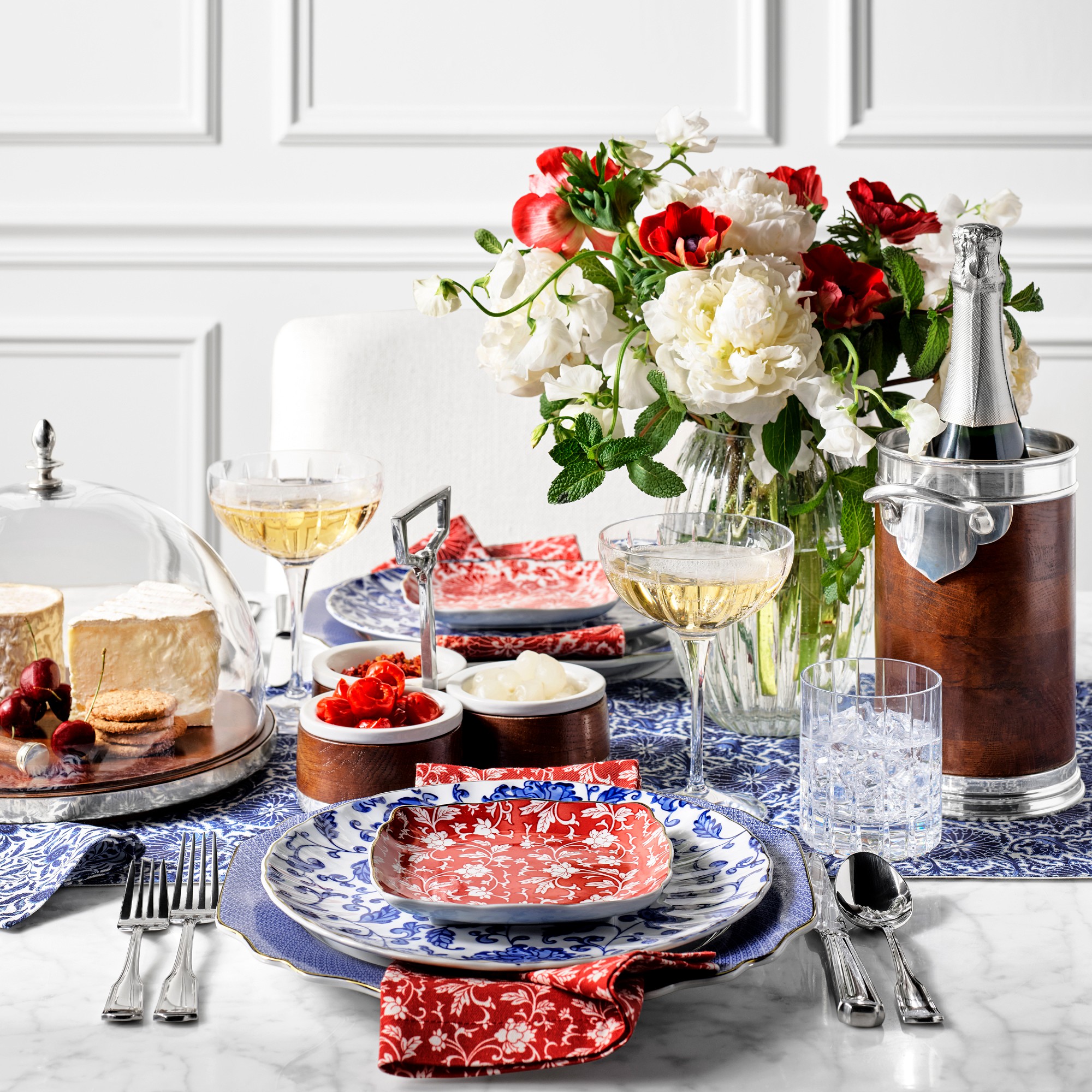 Marlo Thomas x Williams Sonoma Blue Table Runner