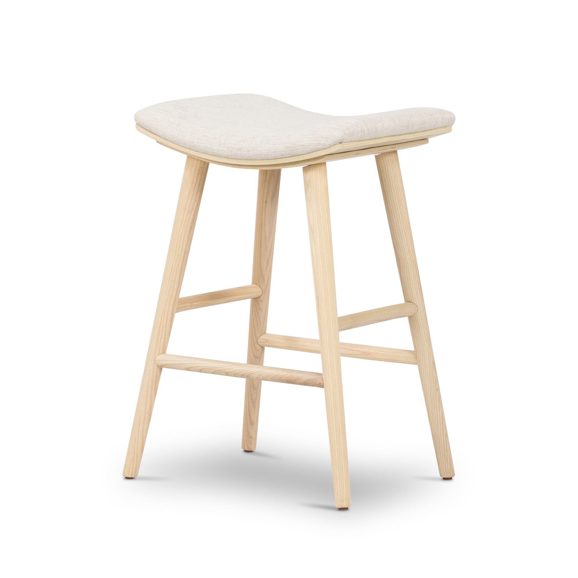 Andalusia Upholstered Saddle Backless Stool