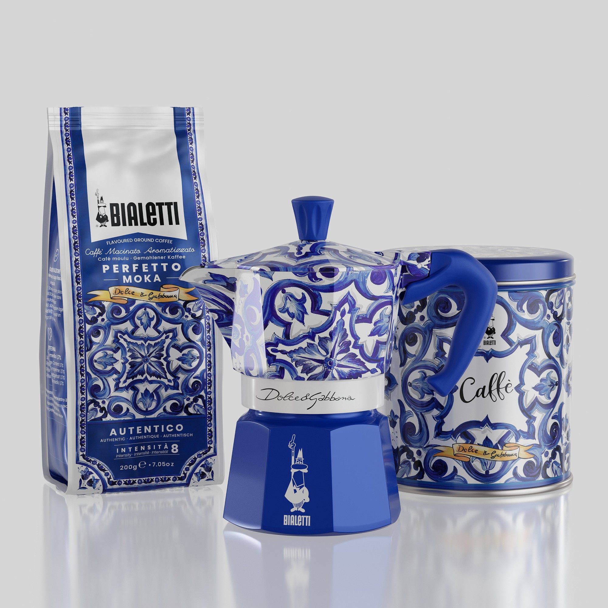 Bialetti Dolce & Gabbana Blu Mediterraneo Coffee Gift Tin